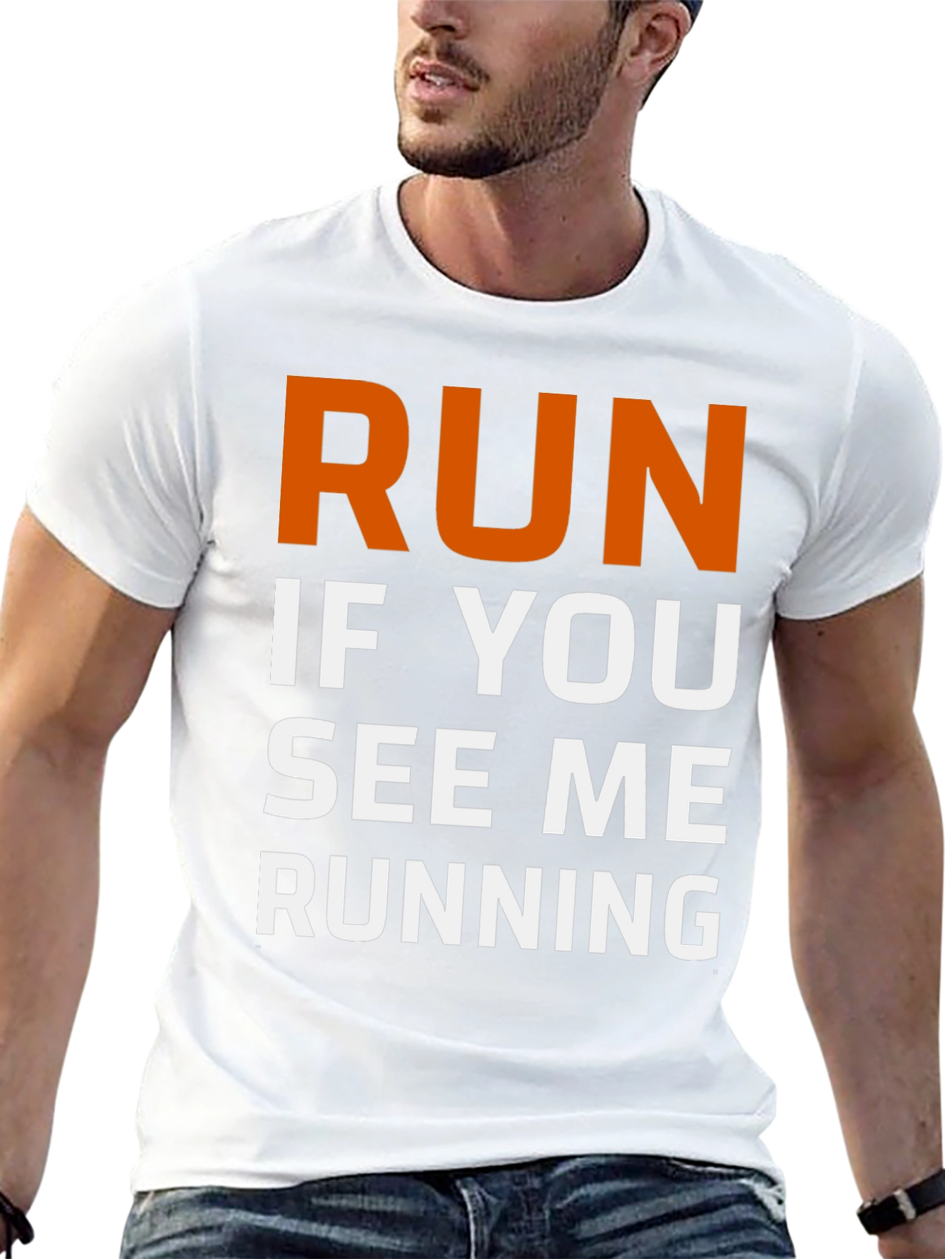 Run If You See Me Running Black Graphic Tee