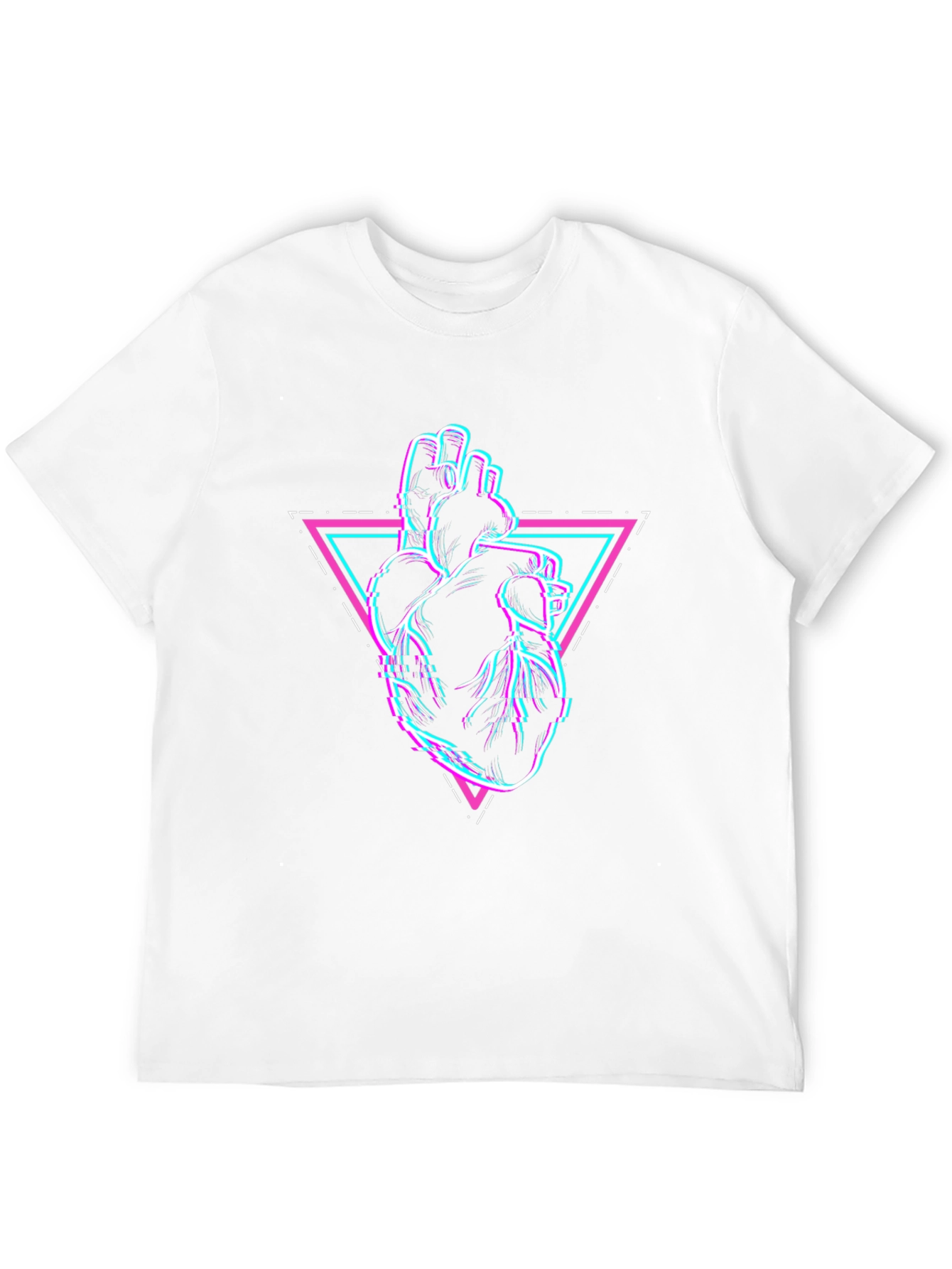 Glitch Heart Graphic Tee - Modern Style