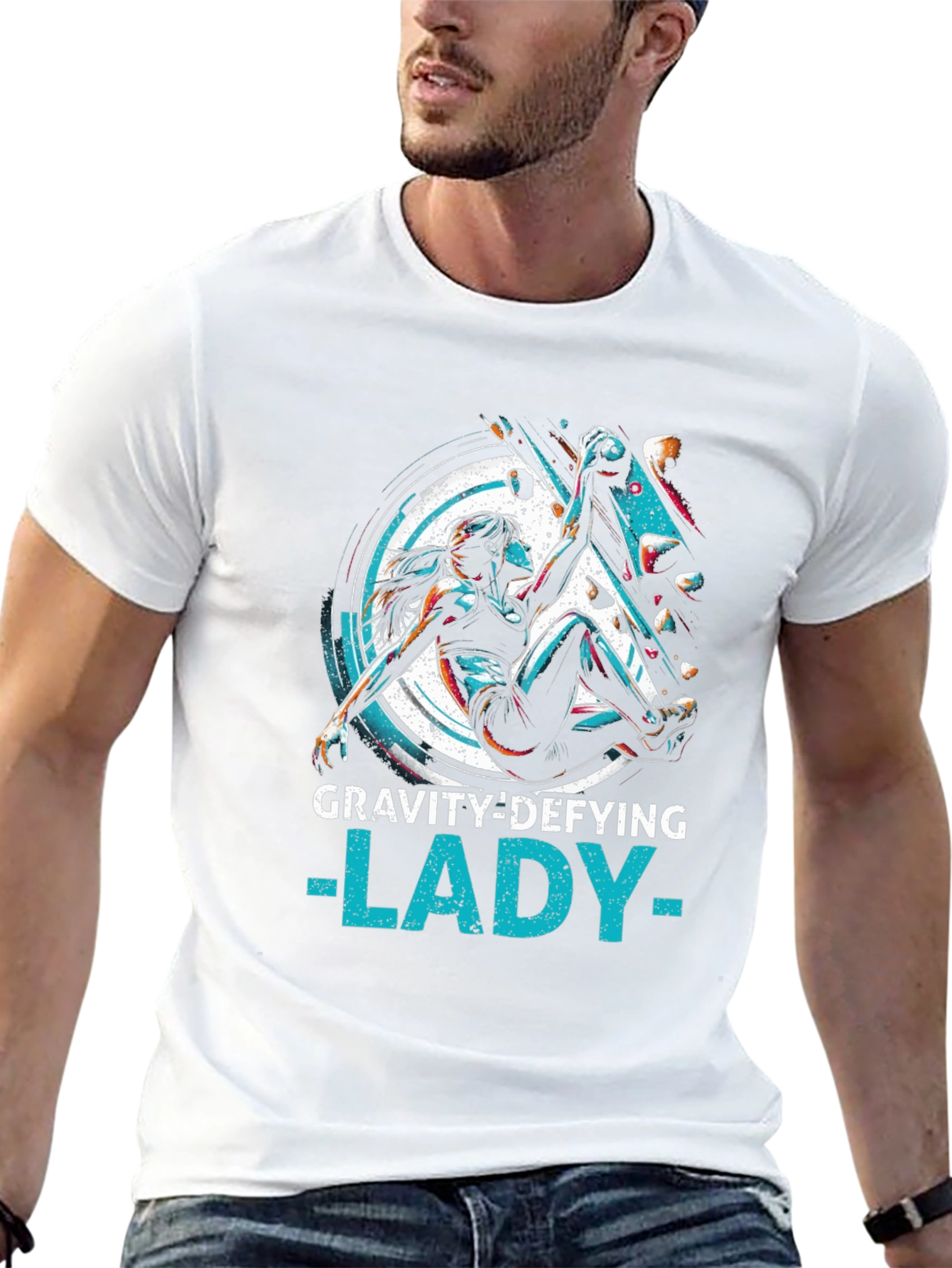 Gravity Defying Lady Tee - Climbing T-Shirt