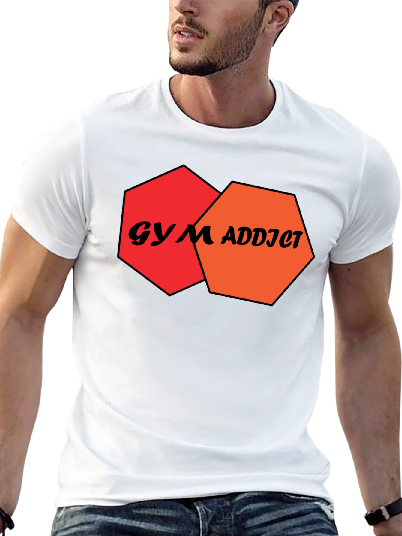 Gym Addict T-Shirt - Mens Black Fitness Tee