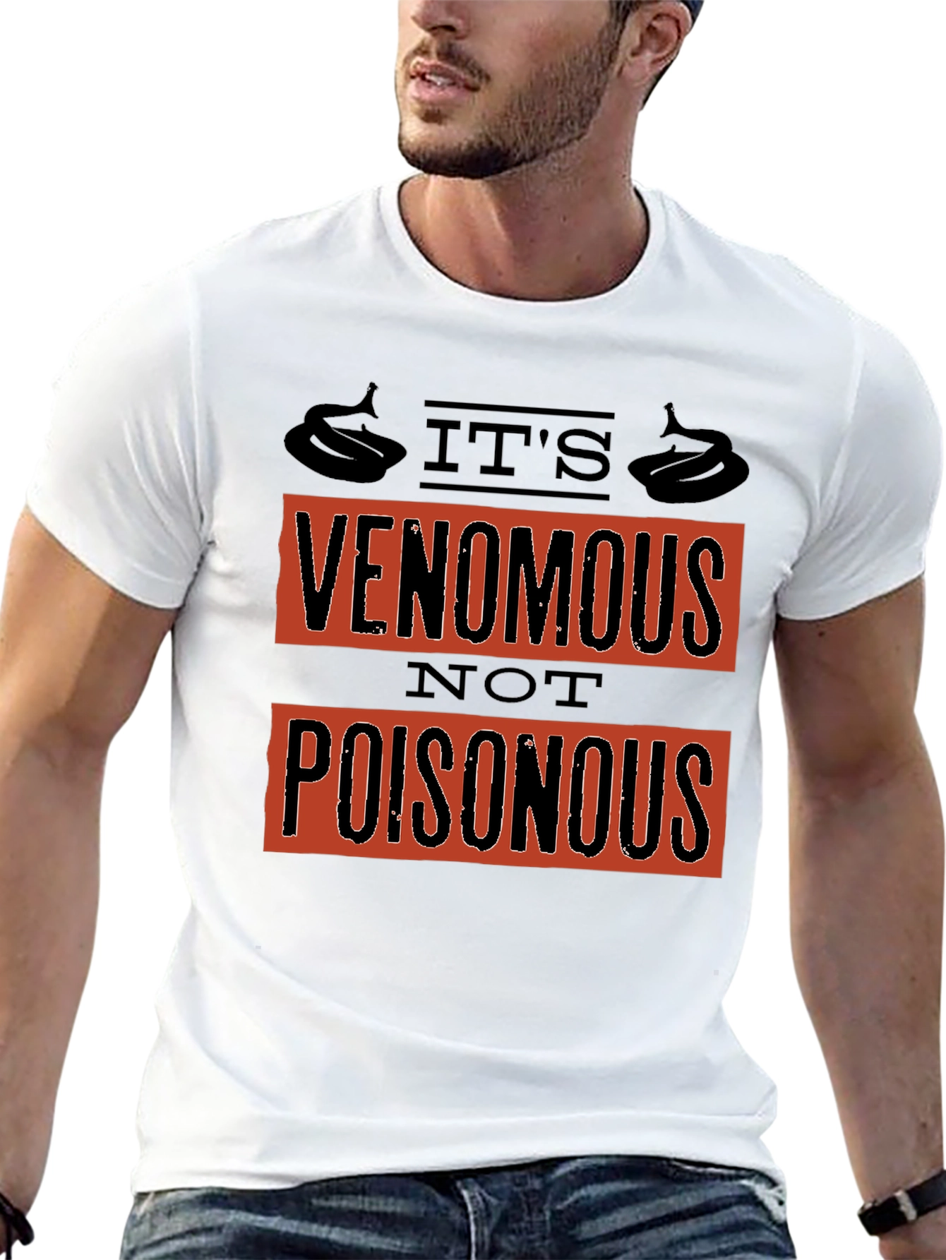 Venomous Not Poisonous T-Shirt Funny Snake Pun Tee