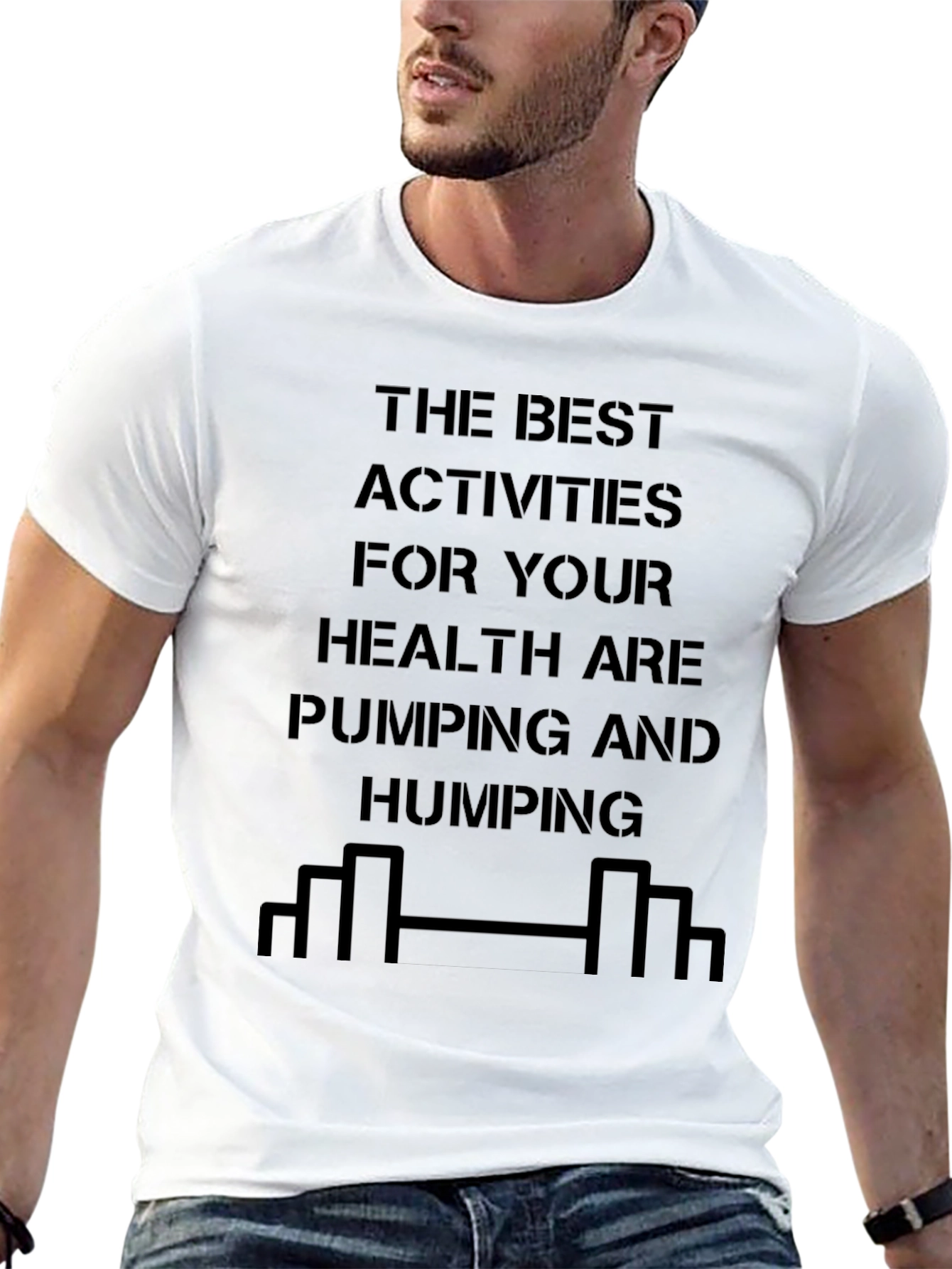 Humorous Workout T-Shirt - Pumping & Humping