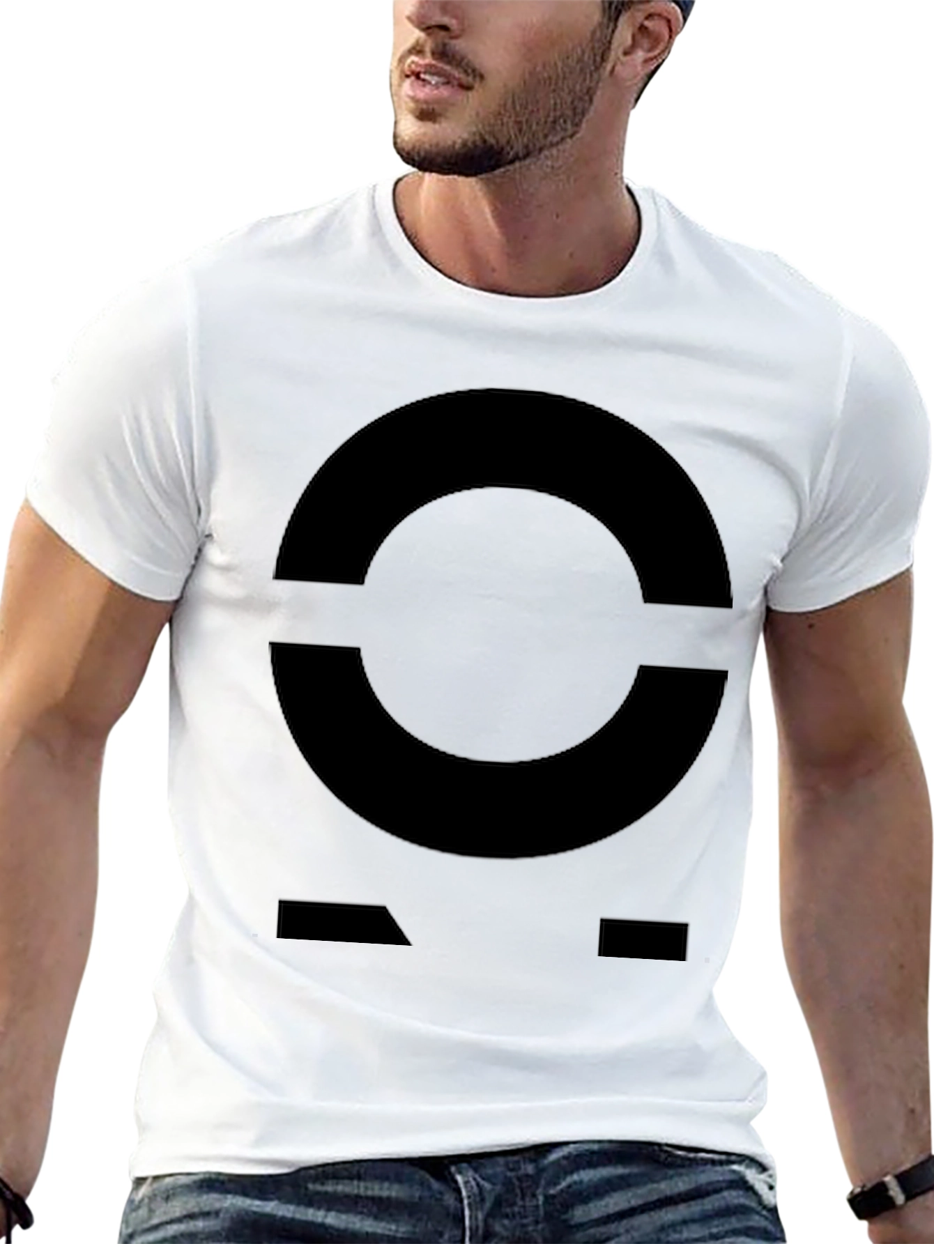 Abstract Graphic Print T-Shirt - Modern Black Tee