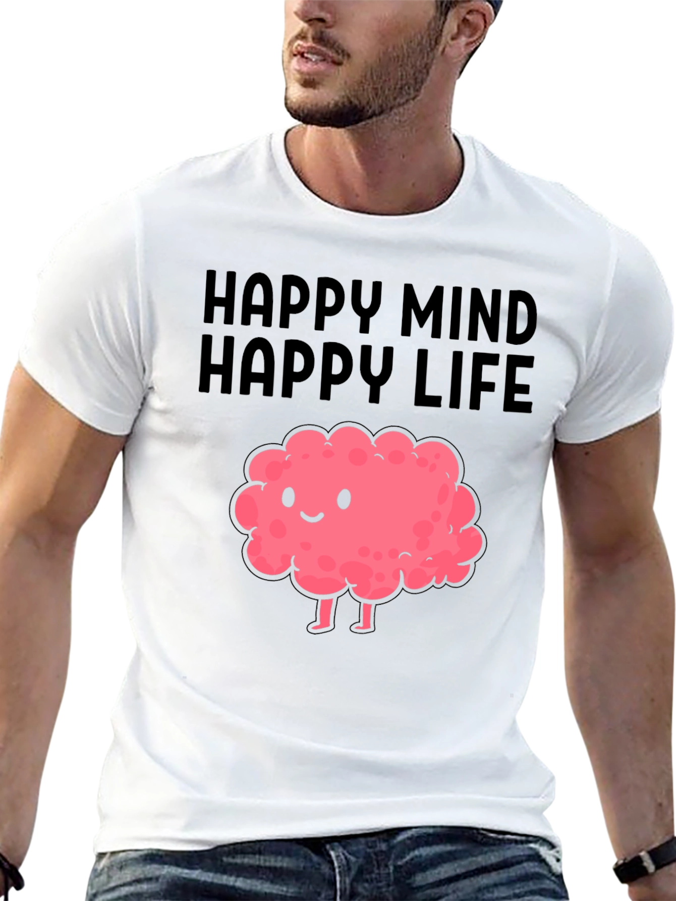 Happy Mind Happy Life Graphic Tee