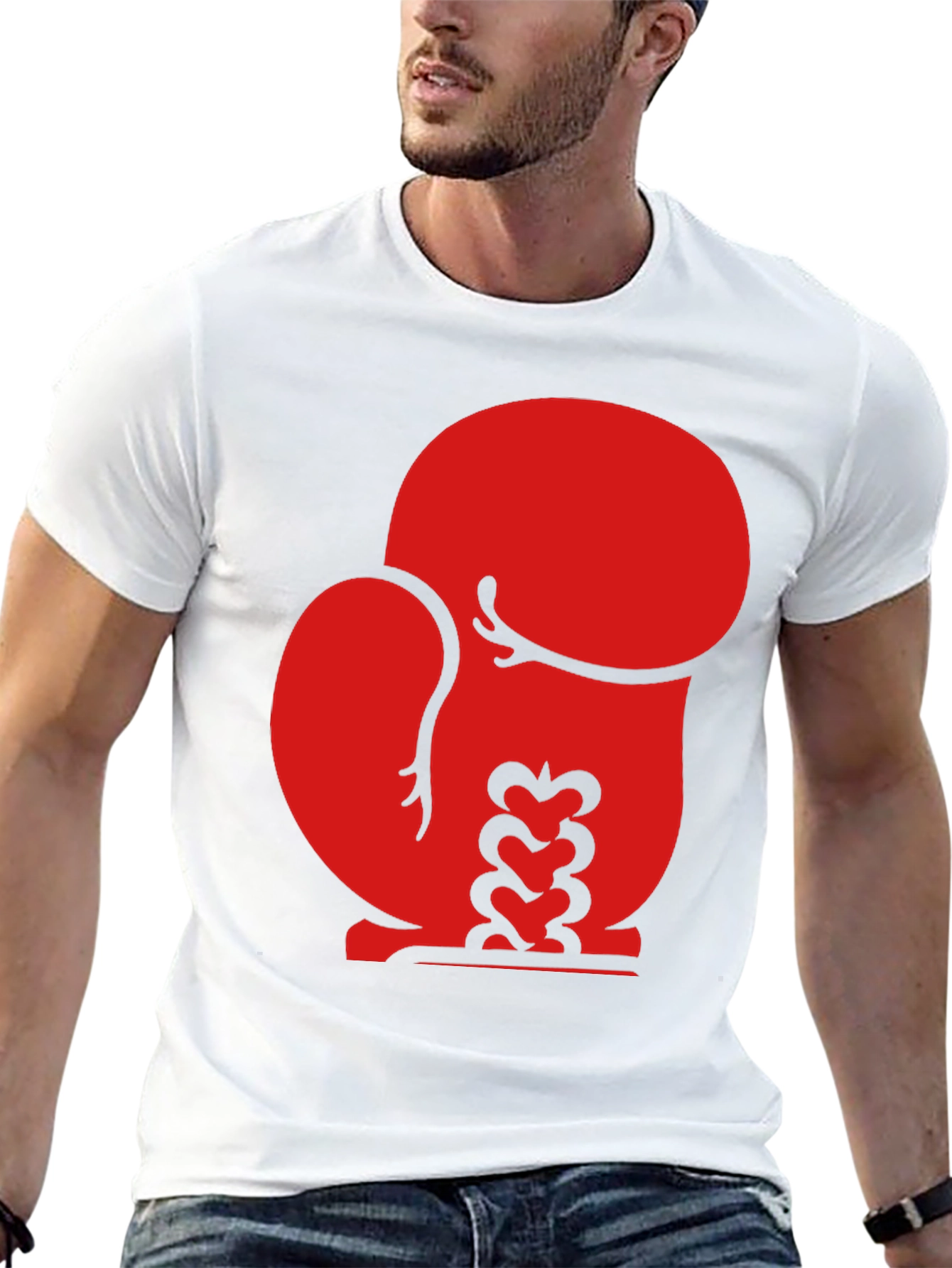 Boxing Glove Graphic T-Shirt - Soft Cotton