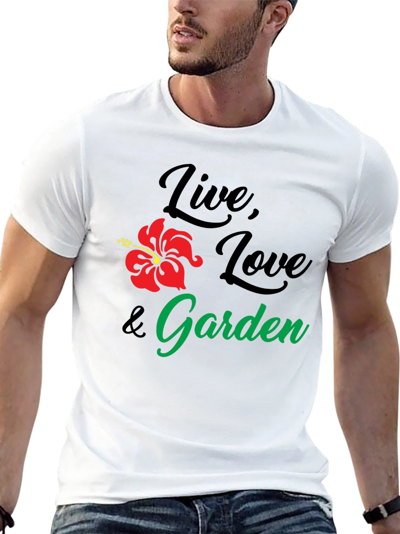 Live Love Garden Black Graphic T-Shirt