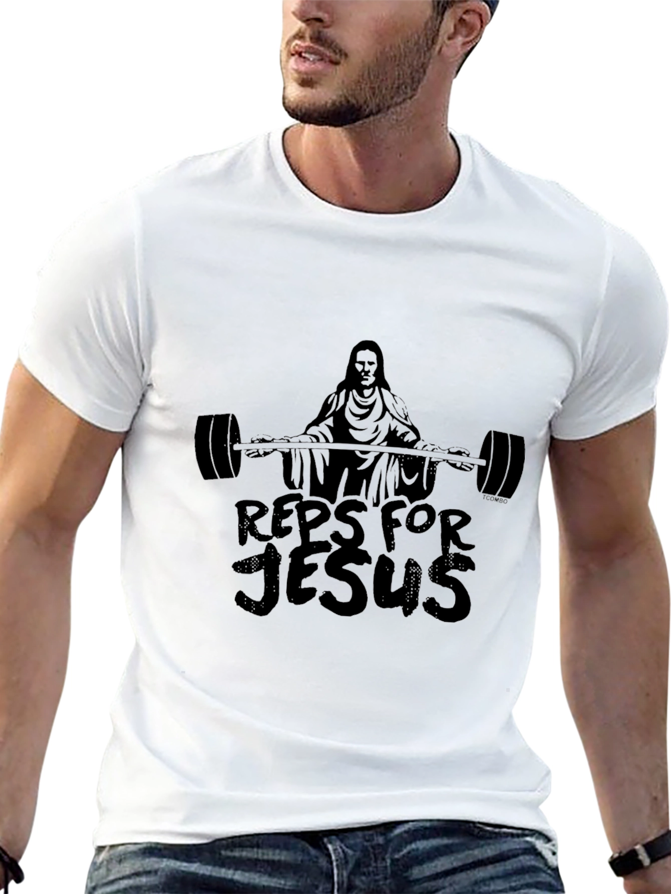 Reps For Jesus Black Graphic Tee Shirt