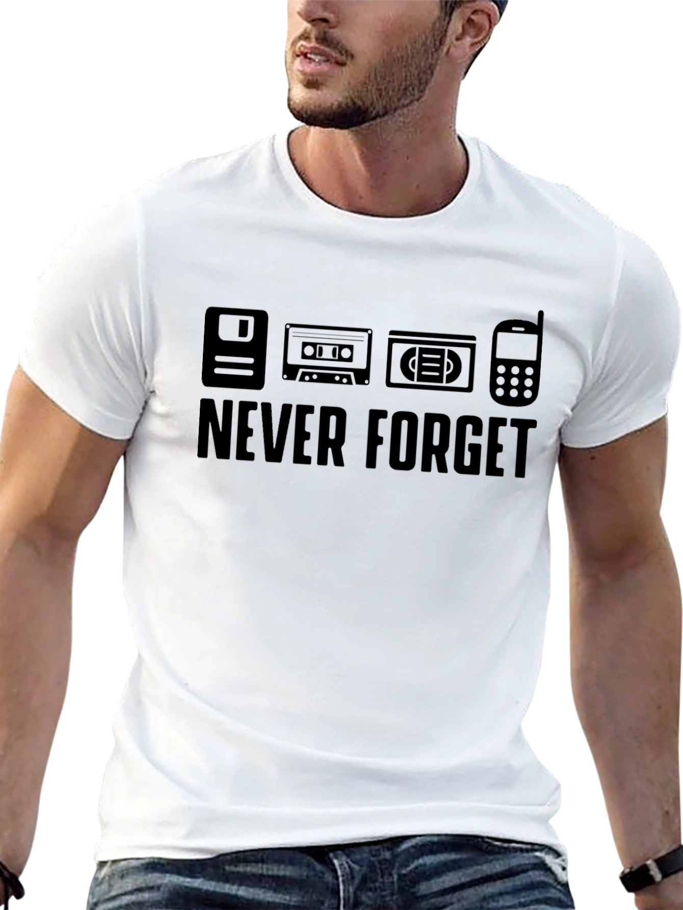 Retro Never Forget Graphic T-Shirt