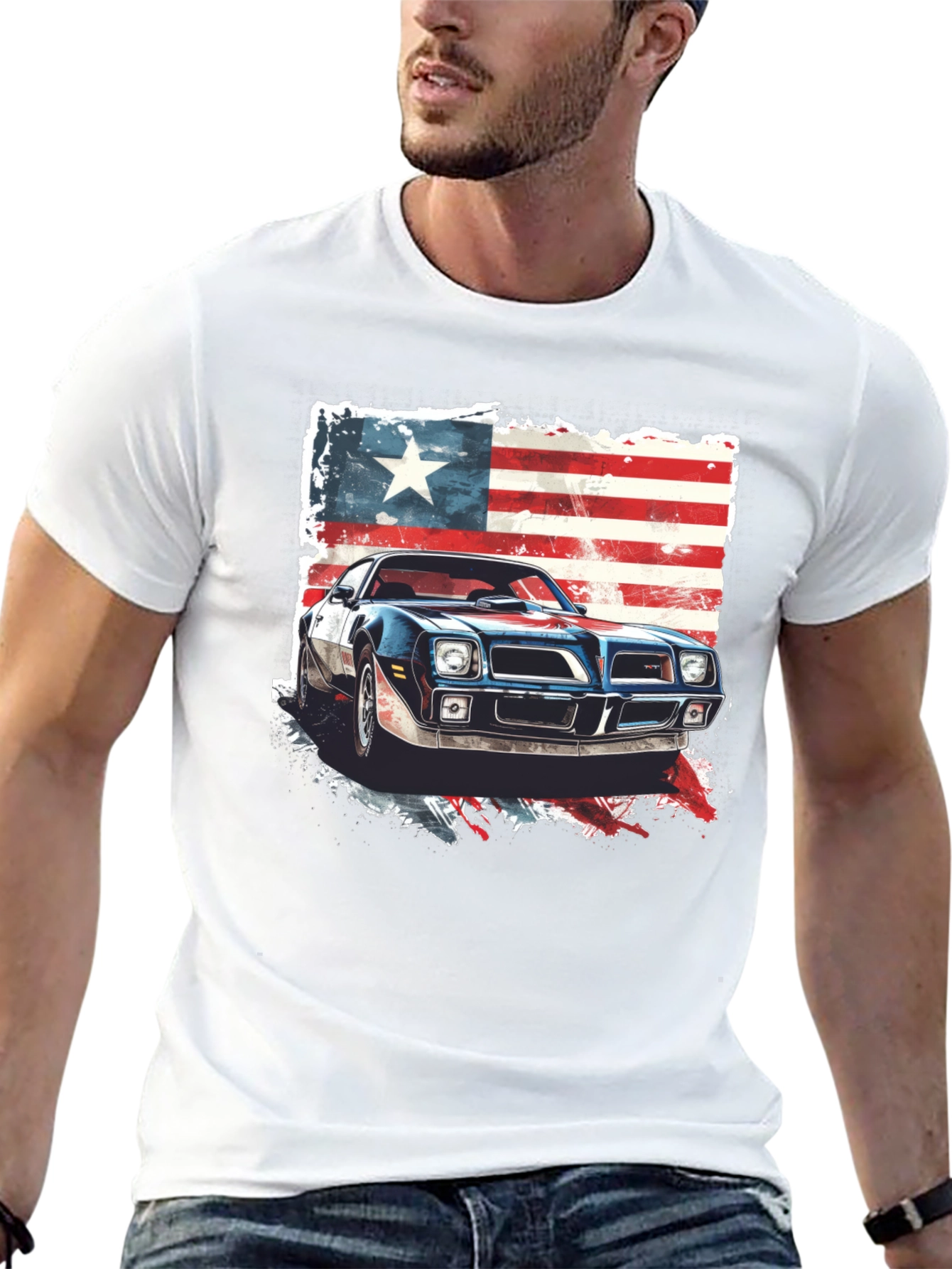 American Muscle Car Graphic Tee