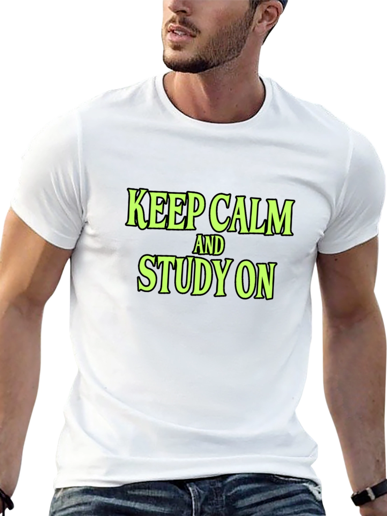 Keep Calm and Study On Black T-Shirt
