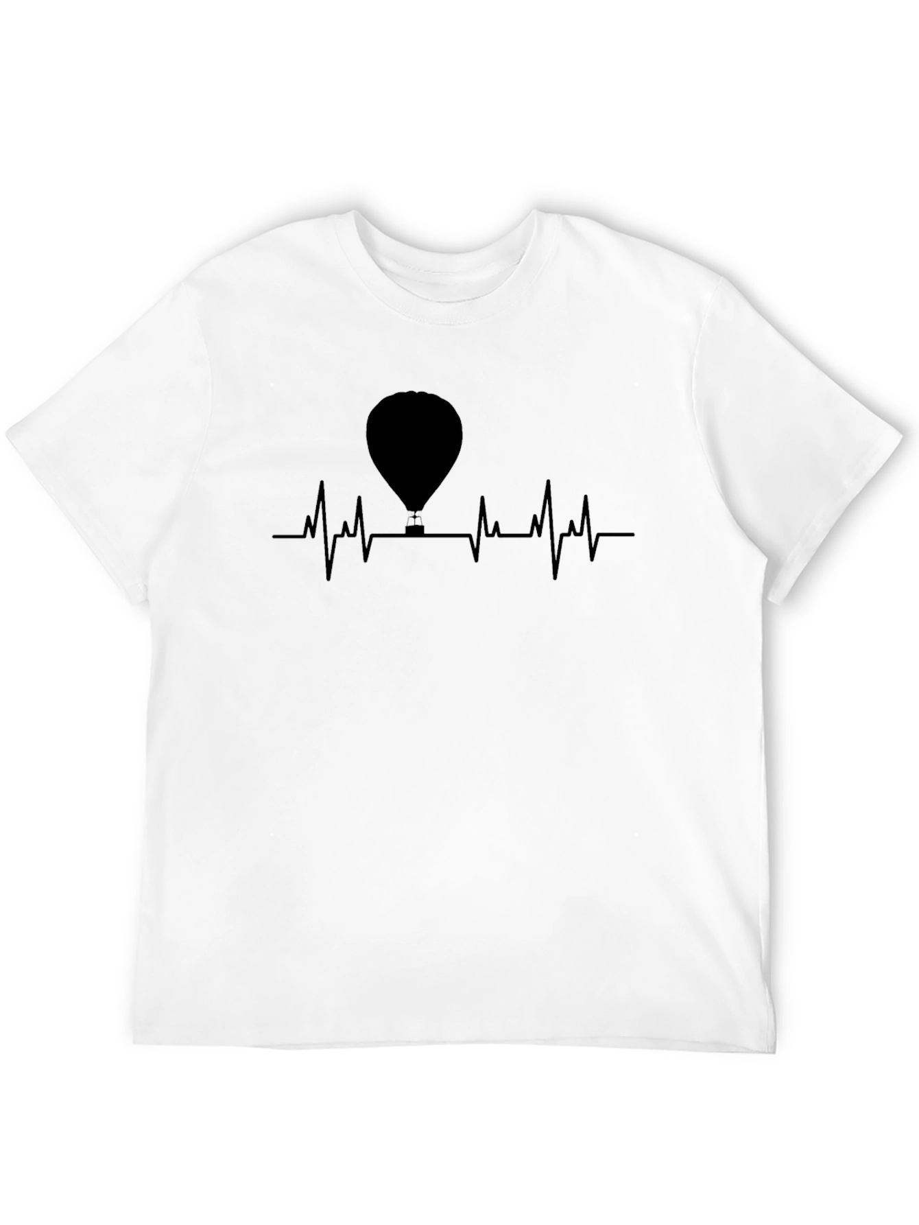 Hot Air Balloon Heartbeat Graphic Tee