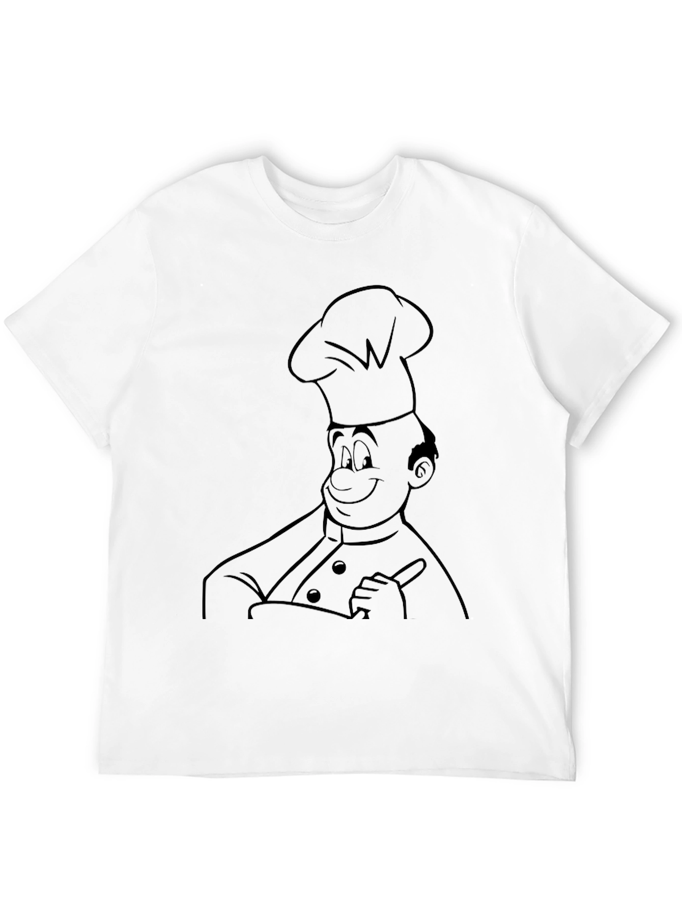Chef Cartoon Black T-Shirt