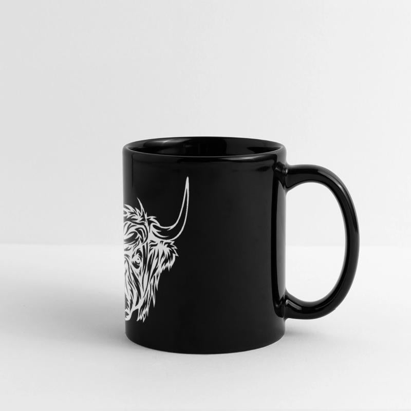 Minimalist Highland Bull Illustration