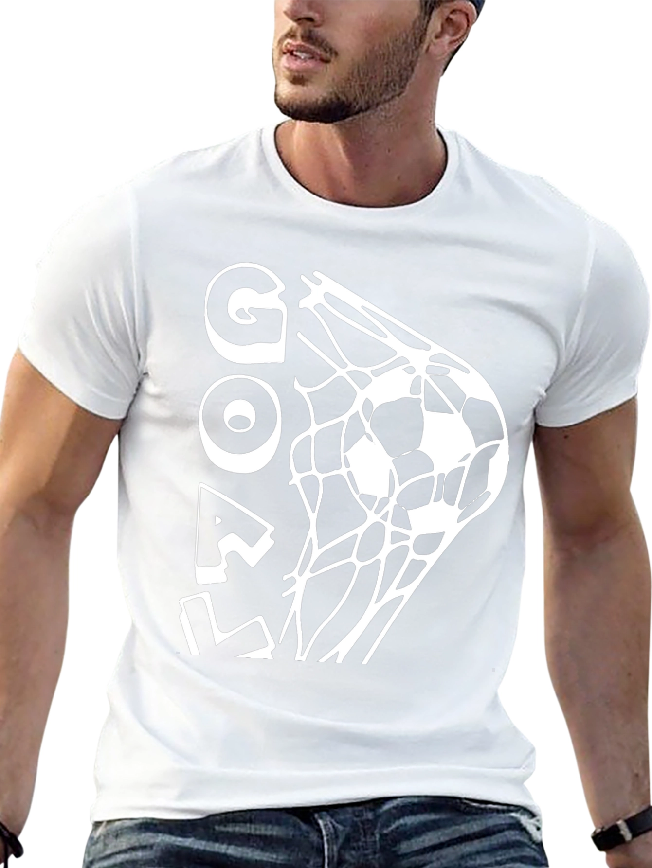 Goal Soccer T-Shirt - Black Graphic Tee