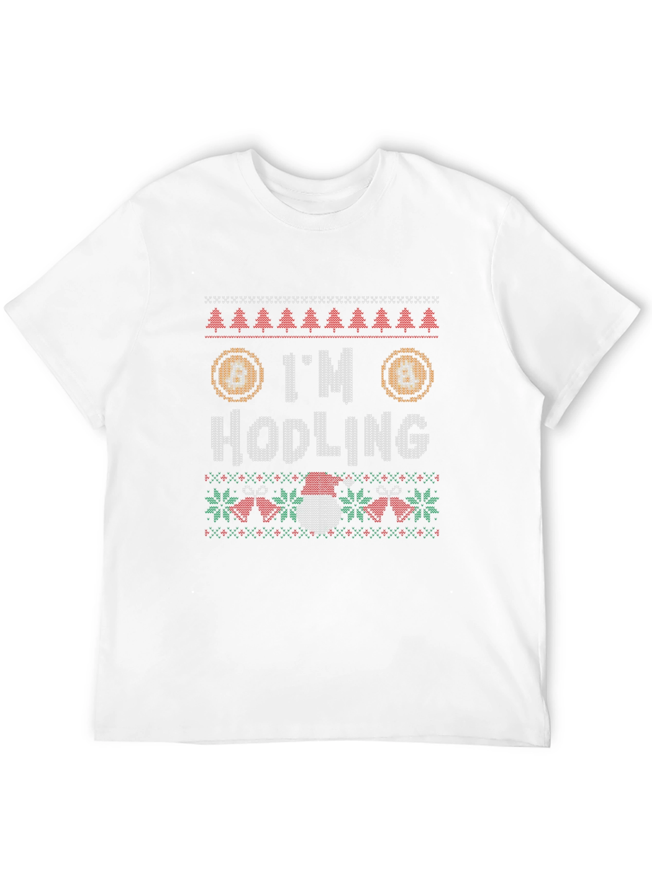 Im Hodling Christmas Sweater Style T-Shirt