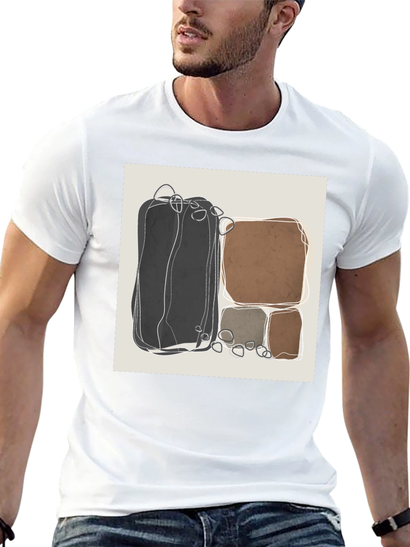 Abstract Stone T-Shirt - Modern Art Tee