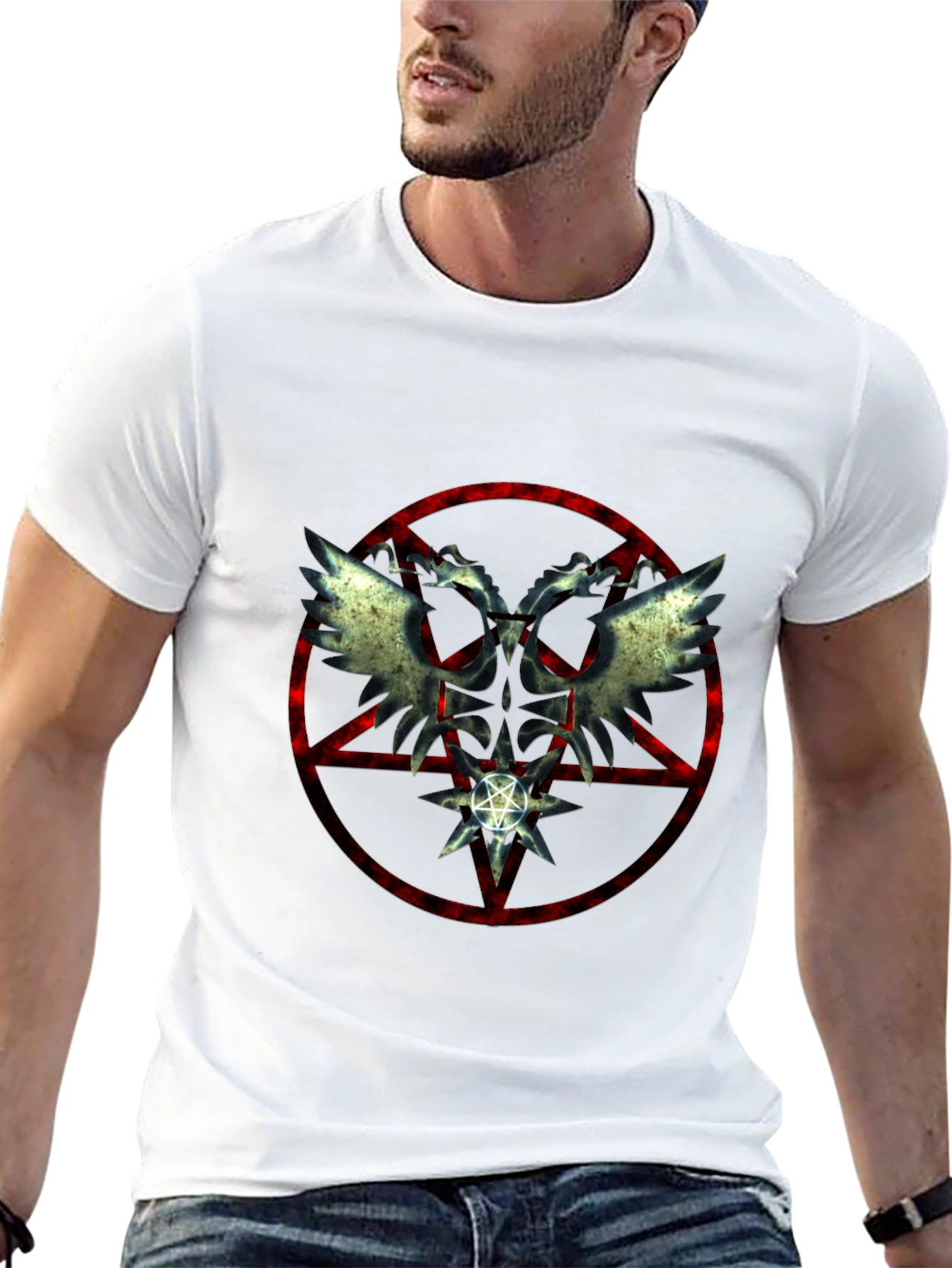 Occult Wings Graphic Black T-Shirt