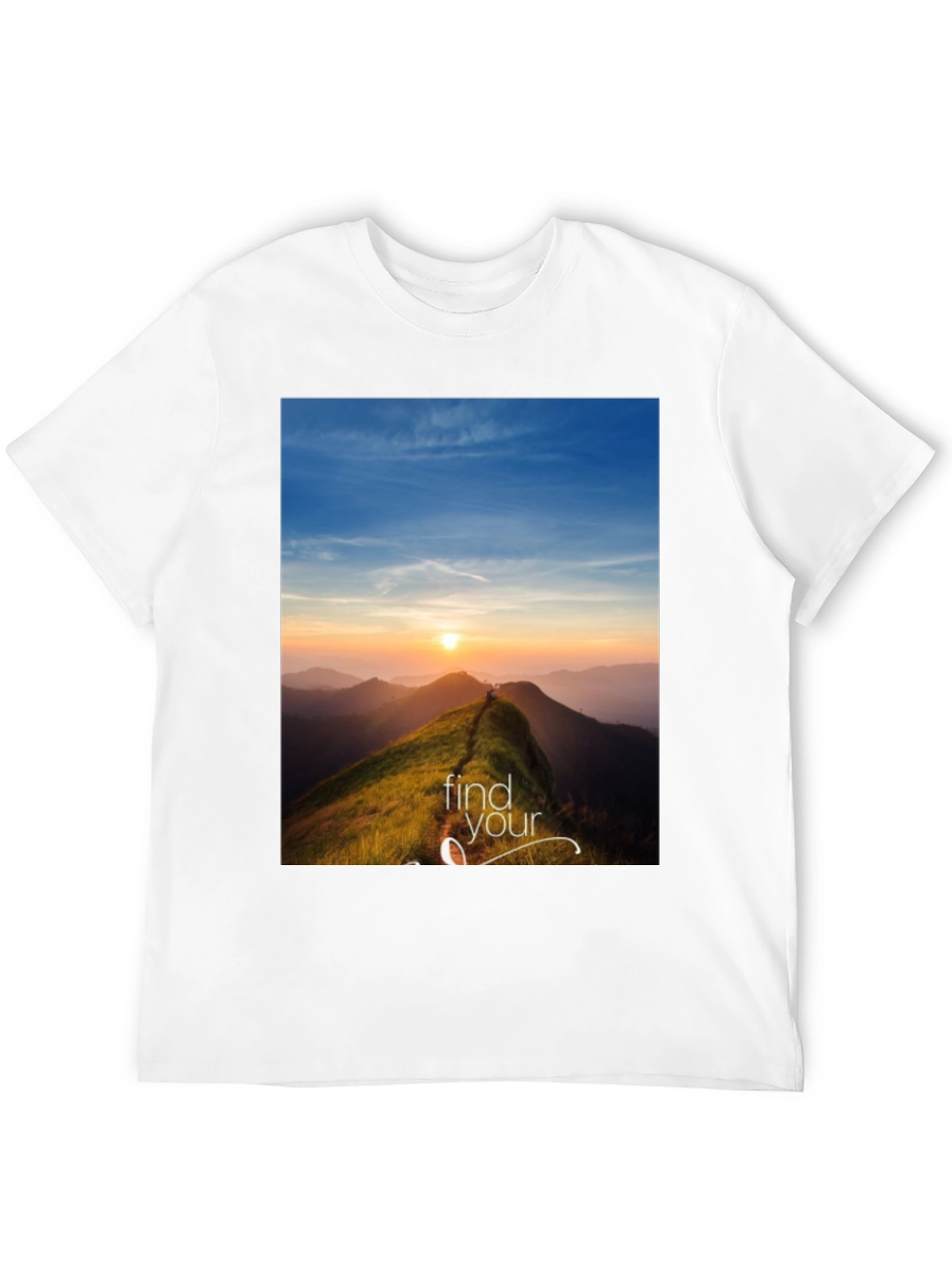 Find Your Path Black Graphic T-Shirt