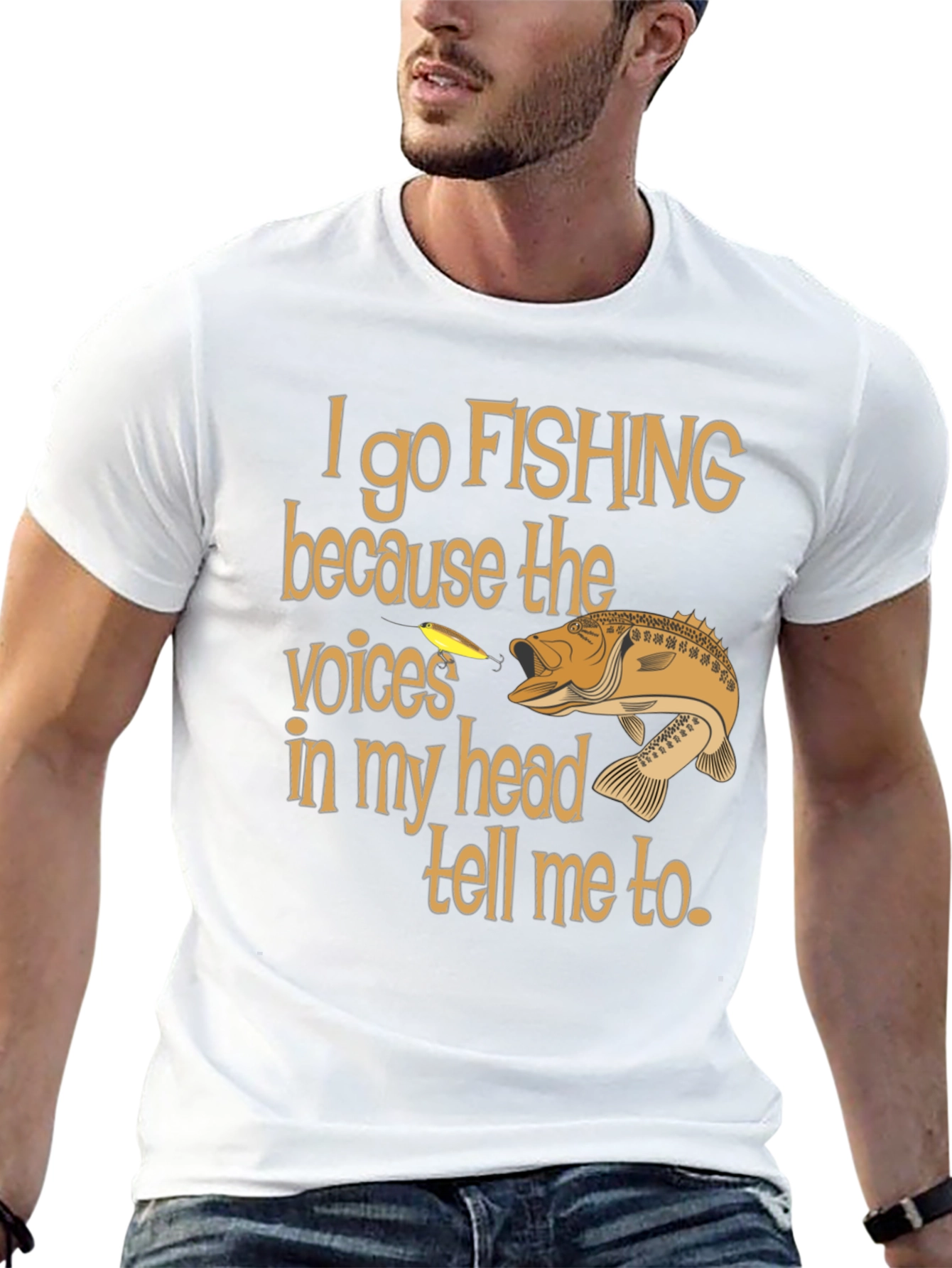 Funny Fishing T-Shirt - Voices In My Head Tee