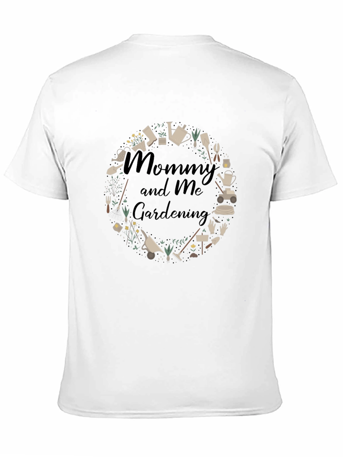 Mommy and Me Gardening Black T-Shirt