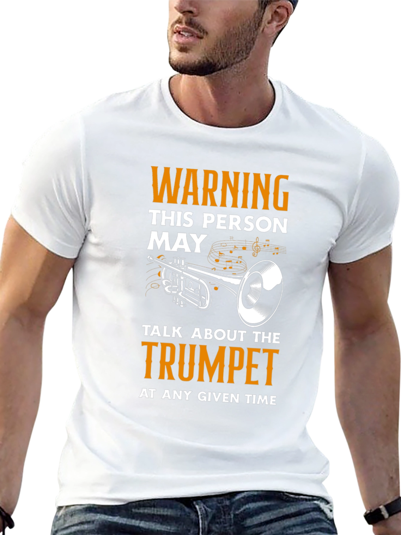 Warning Trumpet T-Shirt - Musician Humor Tee
