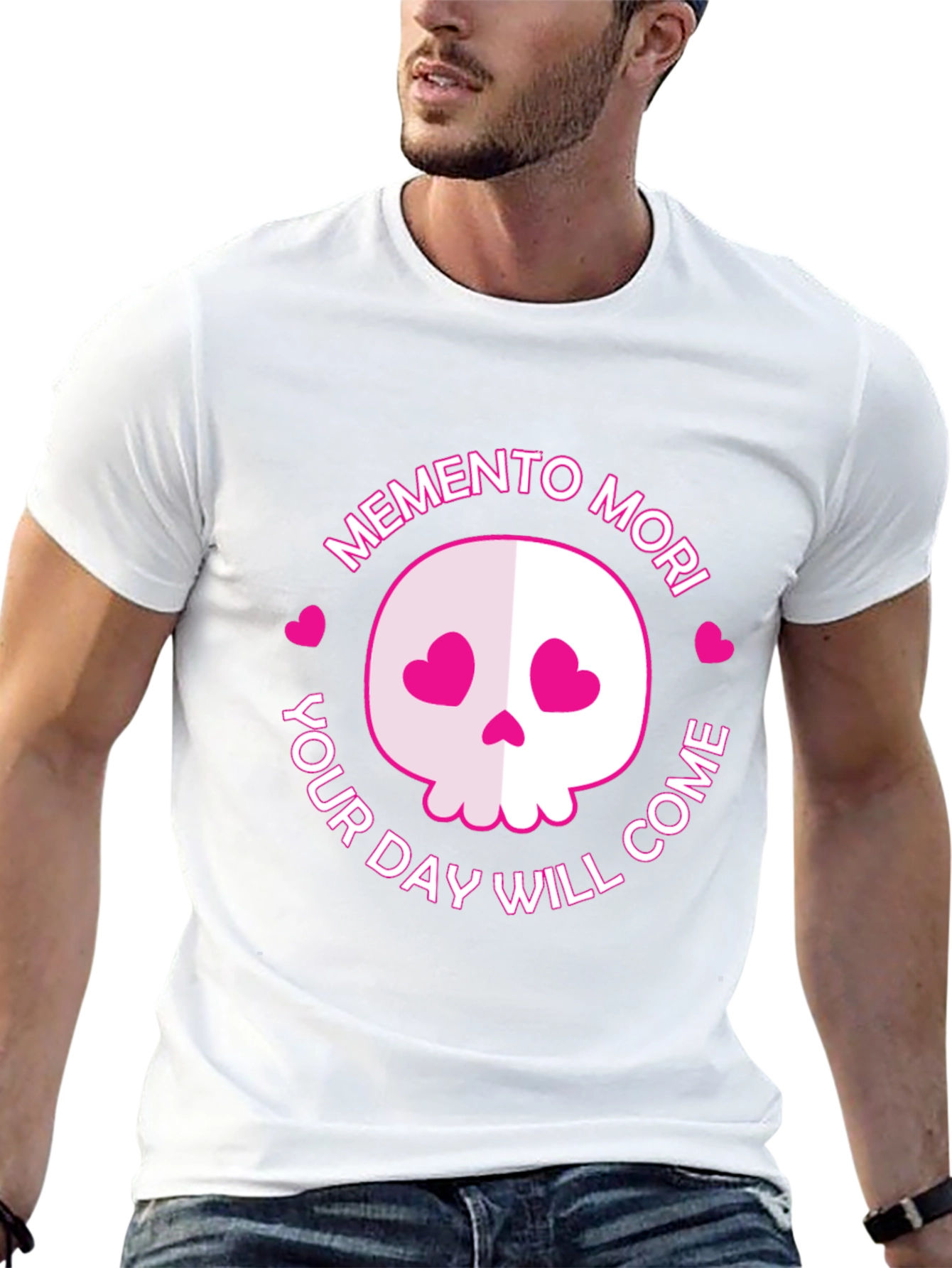 Memento Mori Skull Graphic Tee - Black