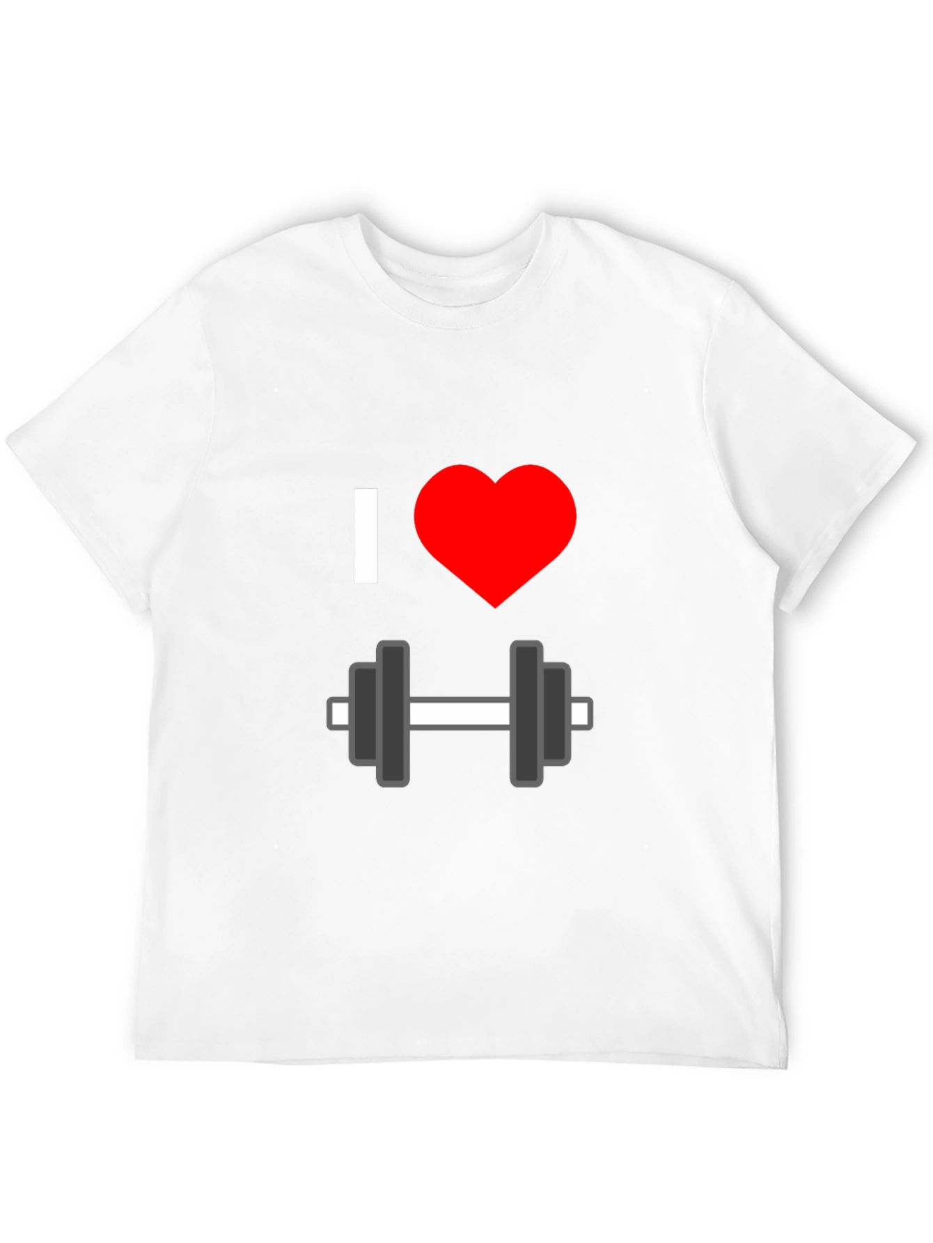 I Heart Dumbbells Graphic T-Shirt - Black Gym Tee