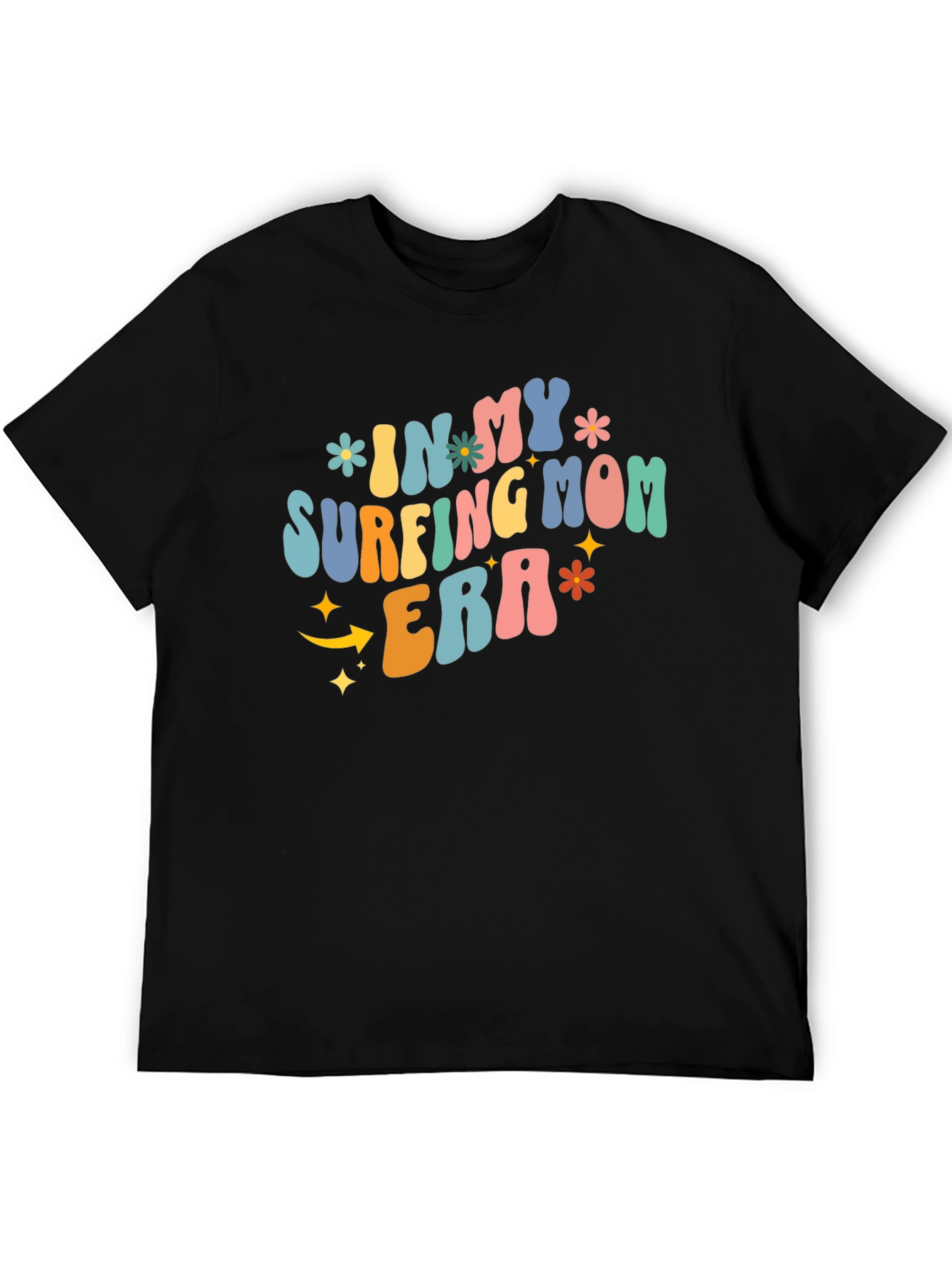 Surfing Mom Era Tee - Retro Style Graphic