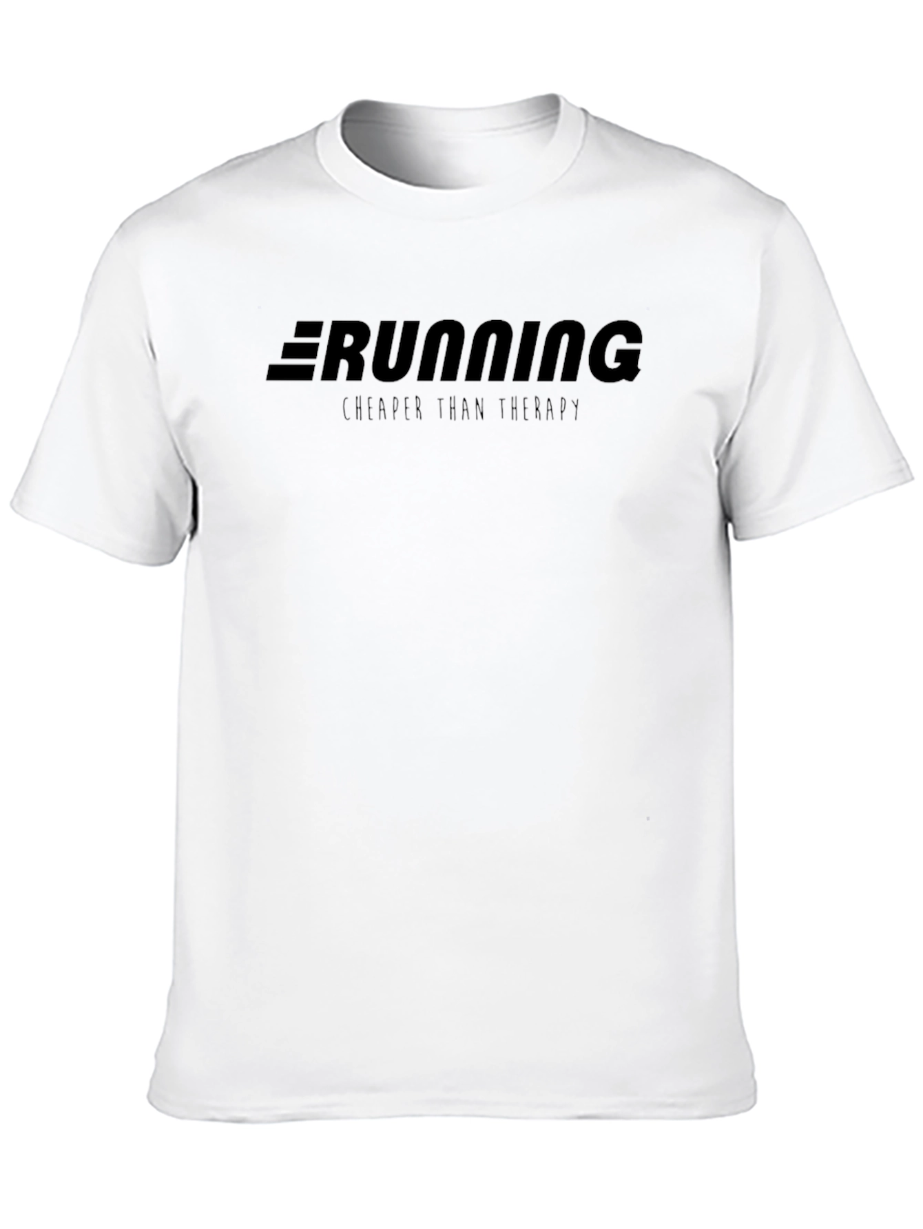 Running Cheaper Than Therapy - Black T-Shirt