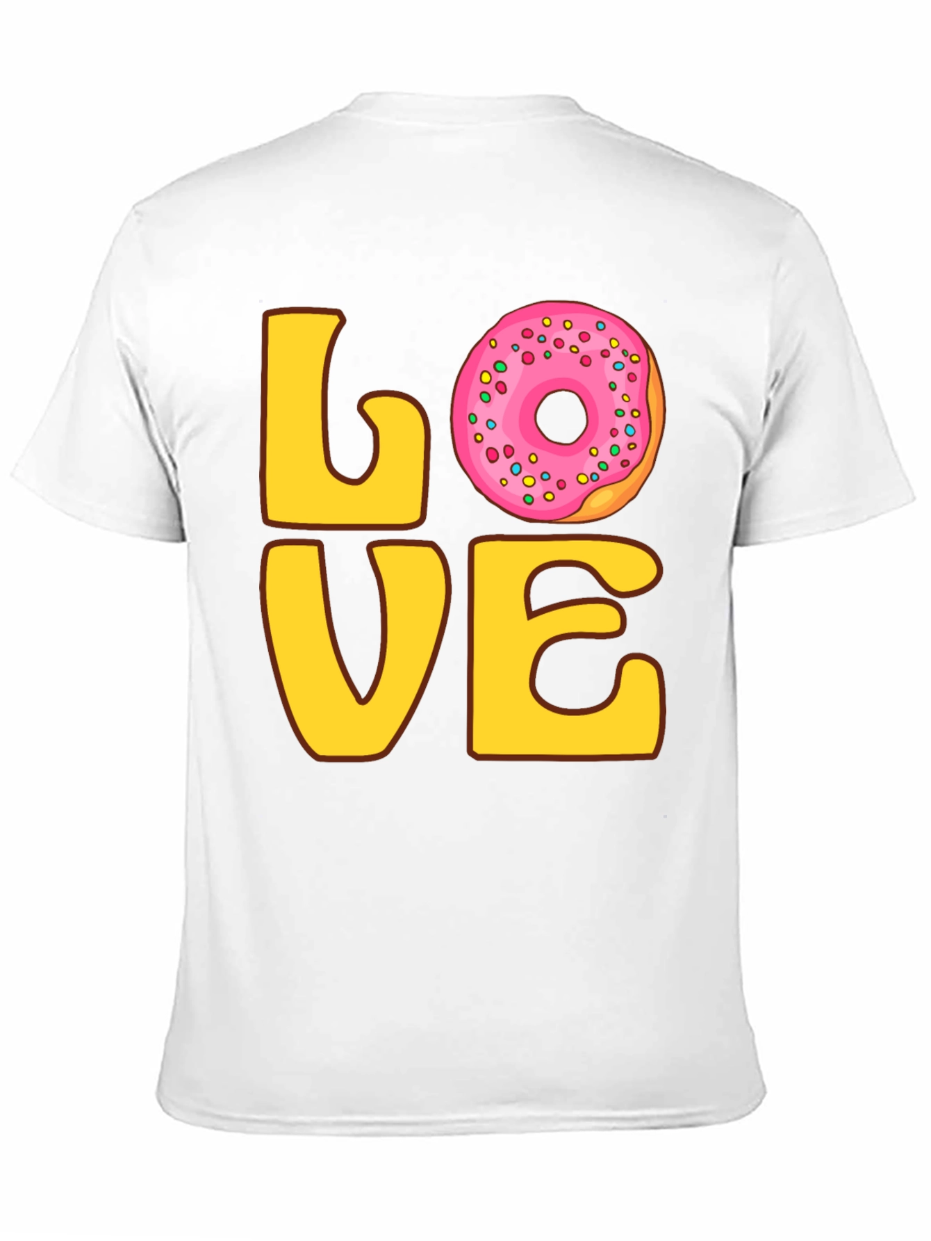 Love Donut Graphic T-Shirt - Casual Wear