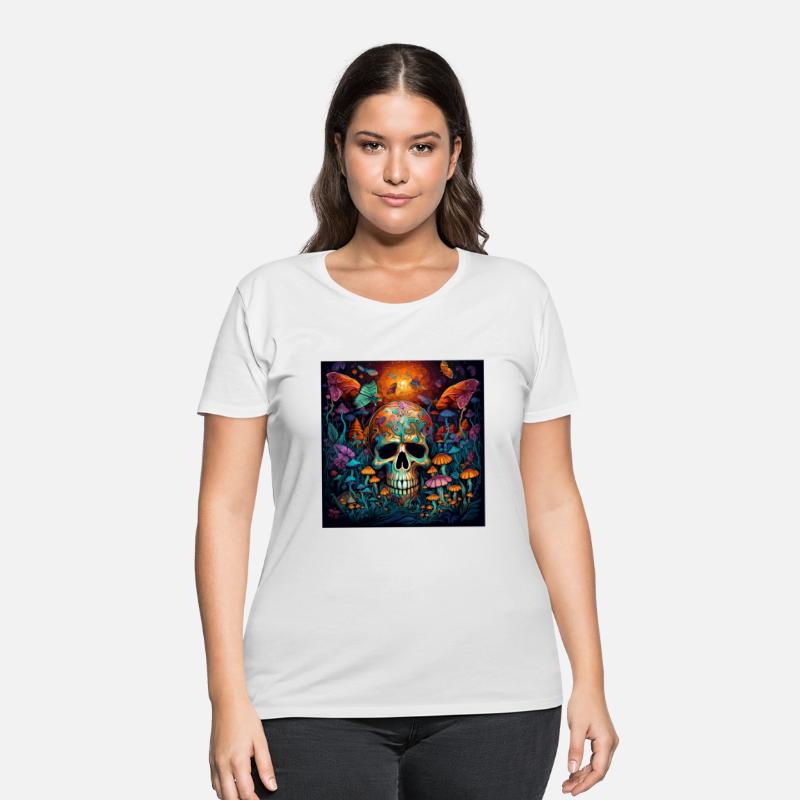 Skull Butterfly Garden Magic Mushroom Psychedelics