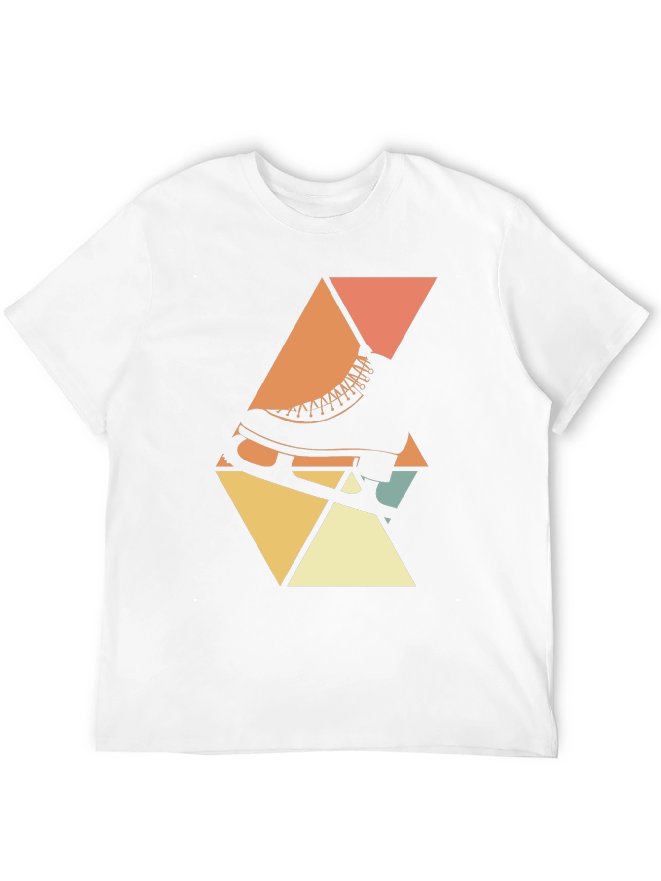 Retro Skate T-Shirt - Geometric Design