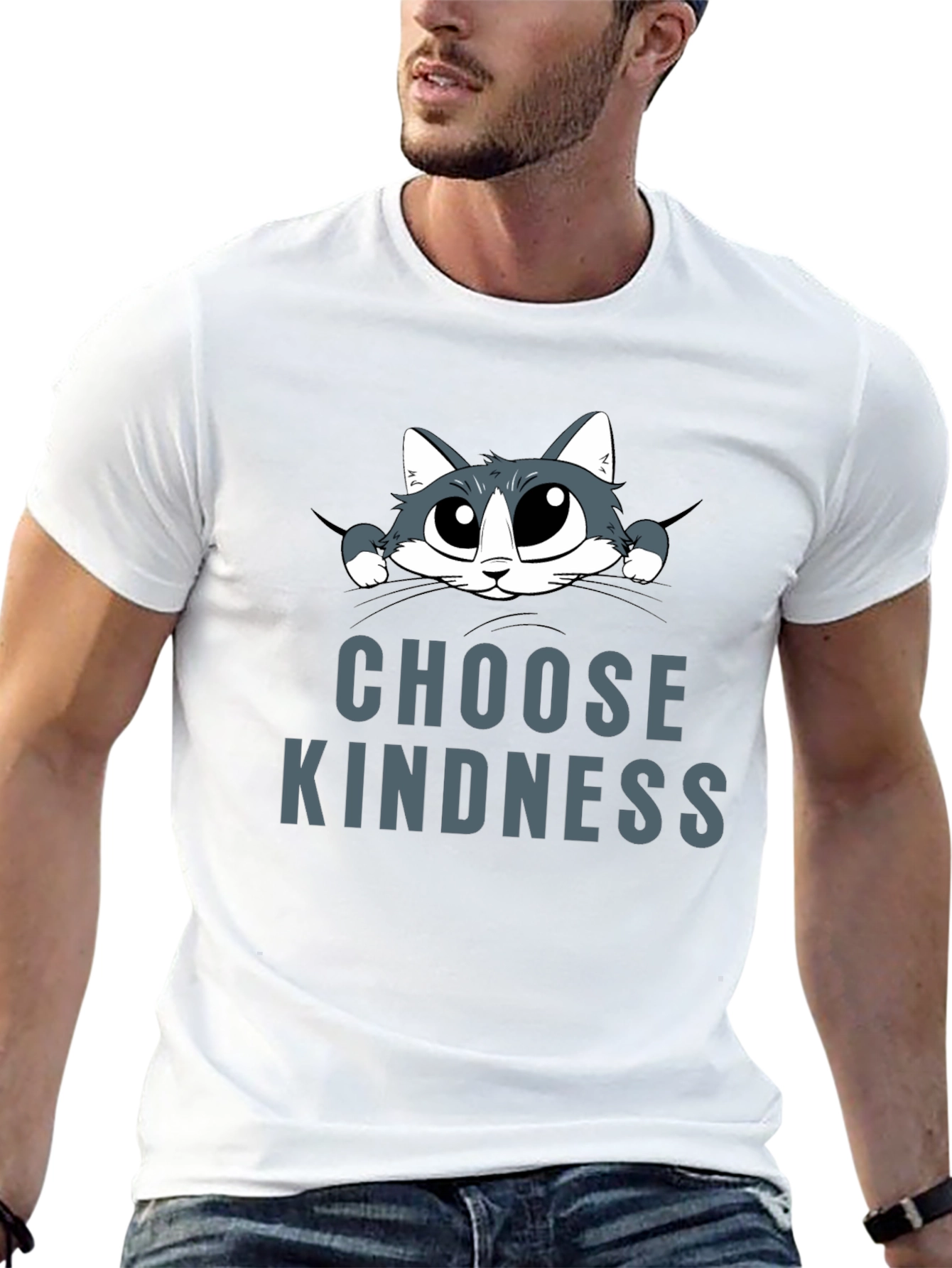 Choose Kindness Cat Graphic Tee