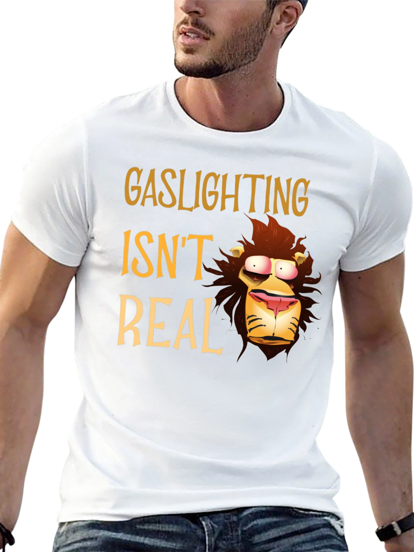 Gaslighting Isnt Real T-Shirt - Funny Cartoon Graphic