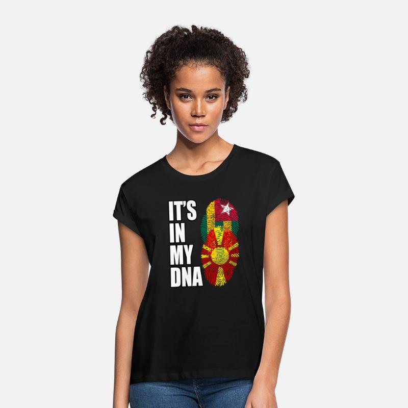 Togolese And Macedonian Mix Heritage DNA Flag