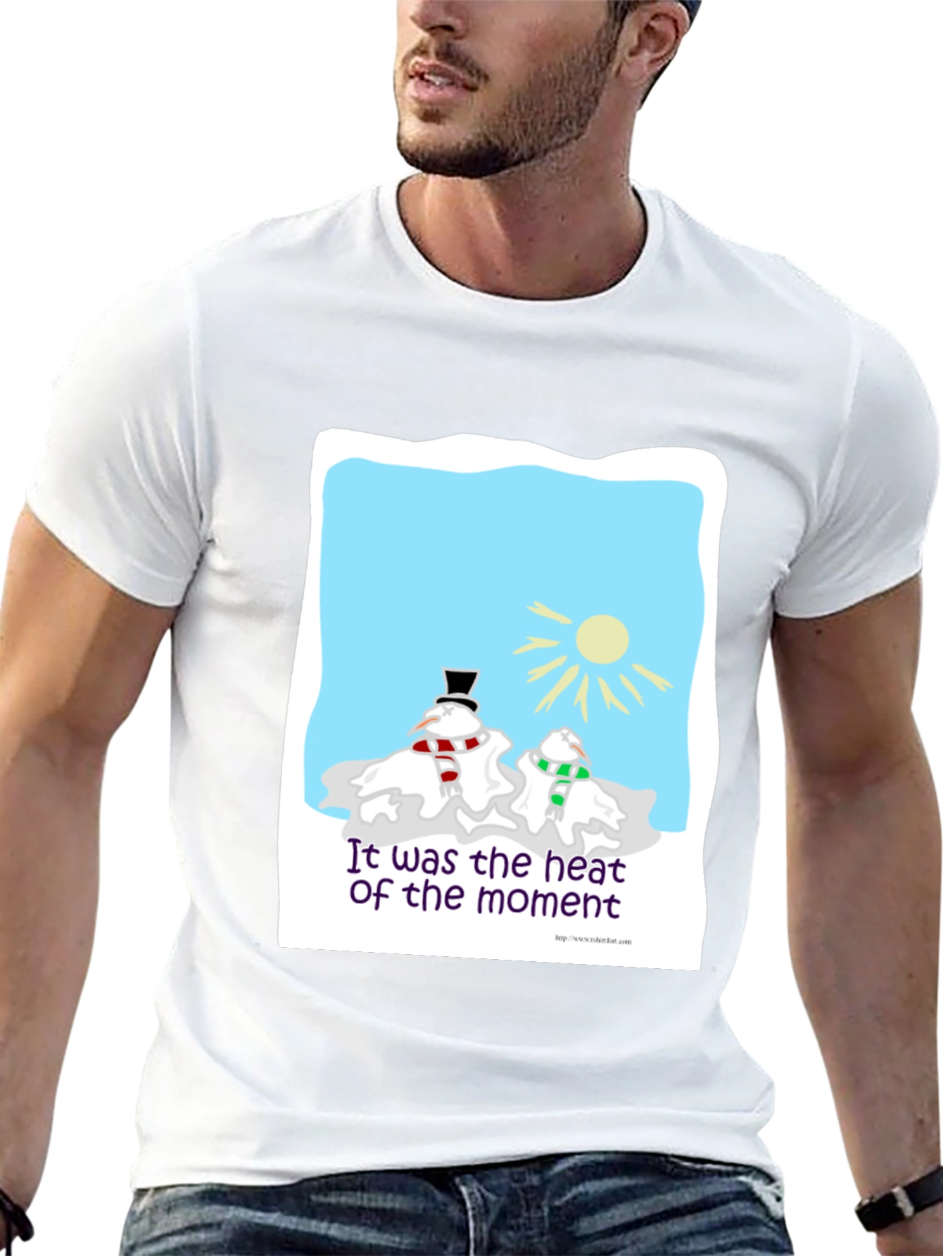 Humorous Melting Snowman T-Shirt