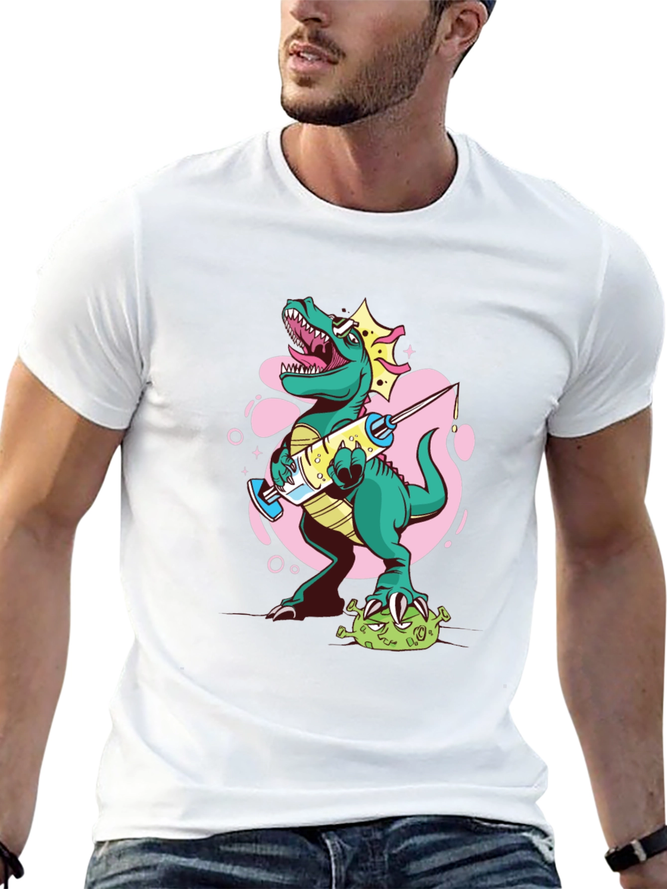 Dino Vaccine T-Shirt - Cure the Virus!