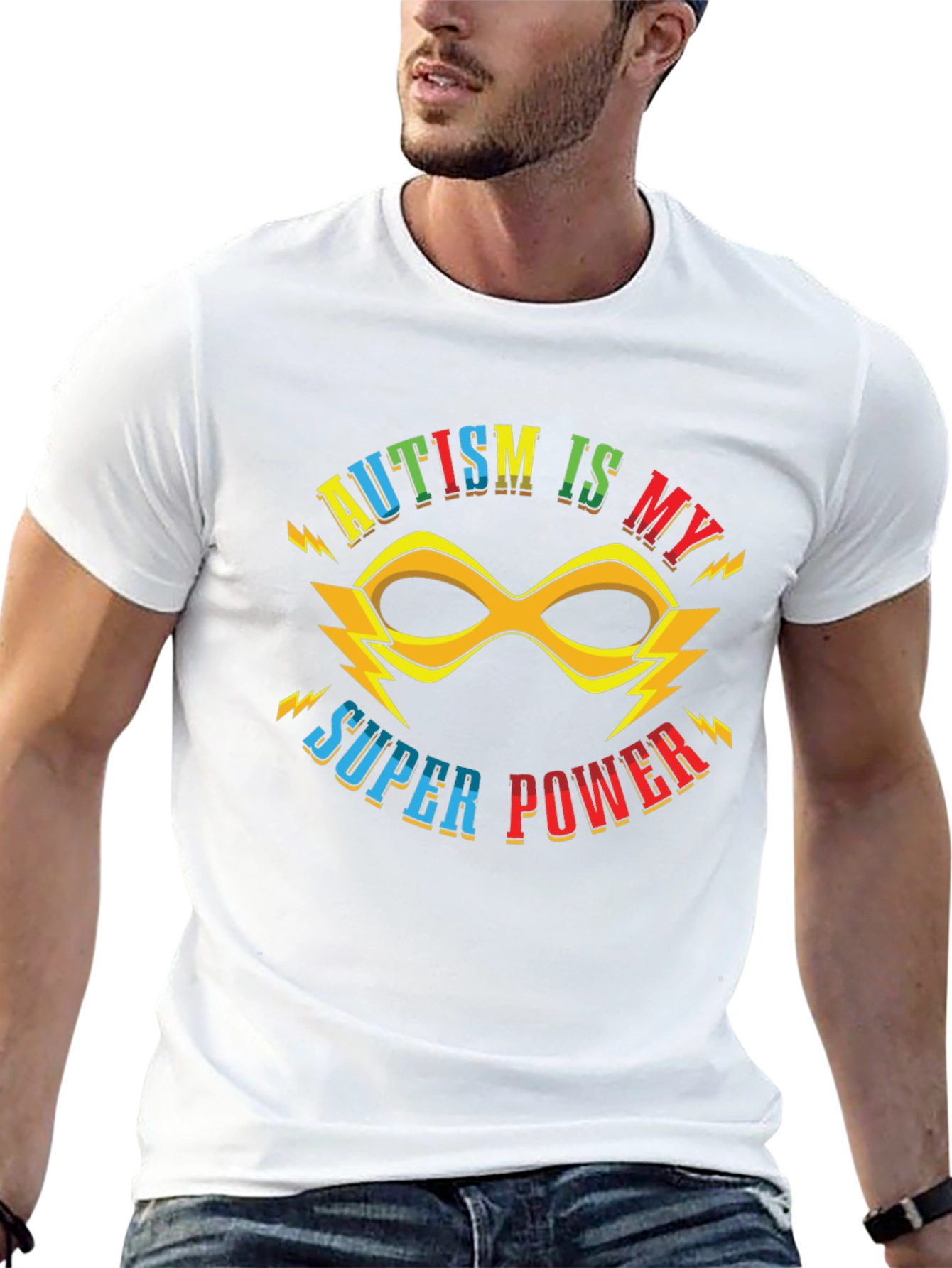 Autism is My Super Power Black T-Shirt