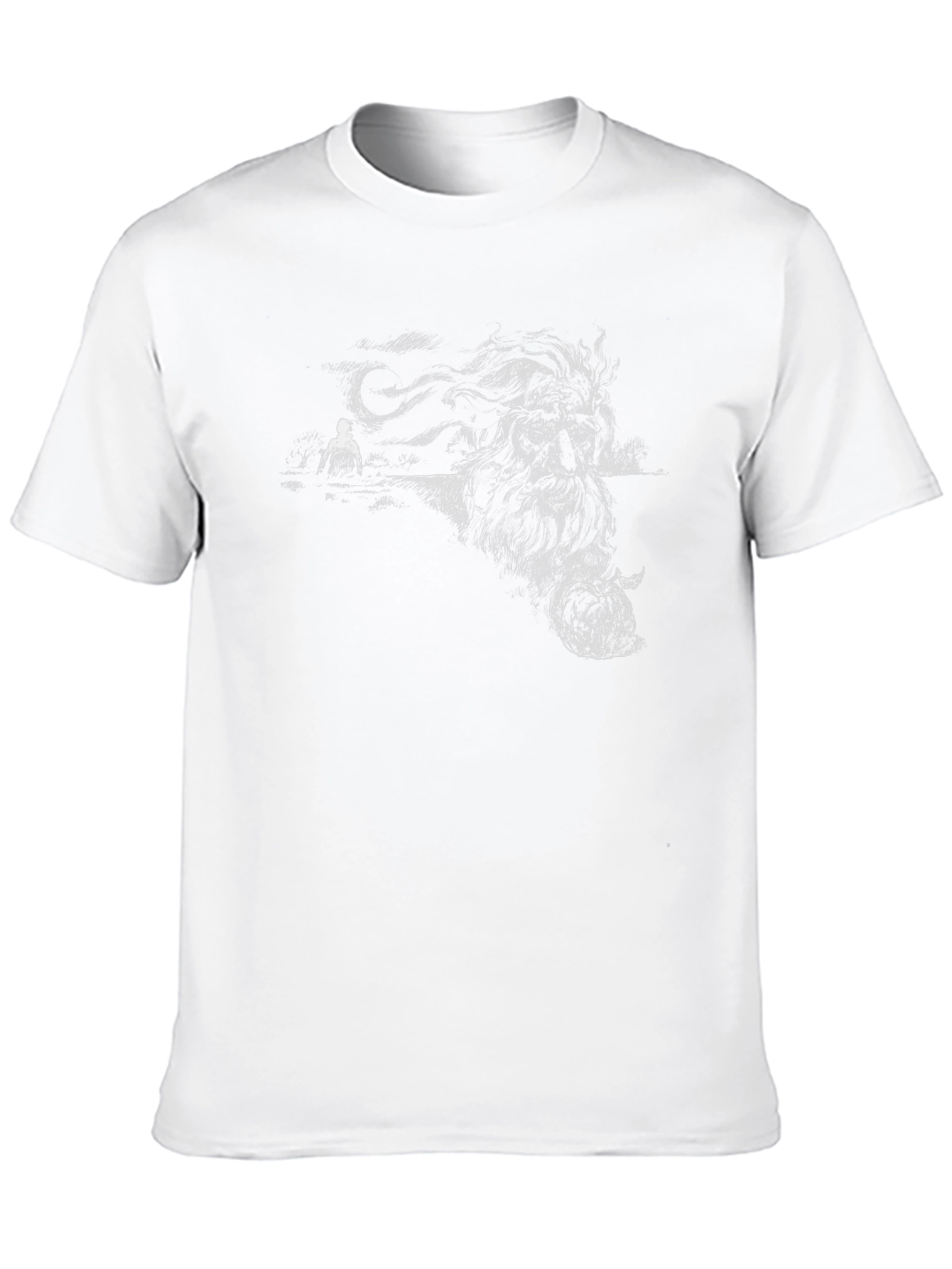 Mystic Wizard Graphic Print Black T-Shirt