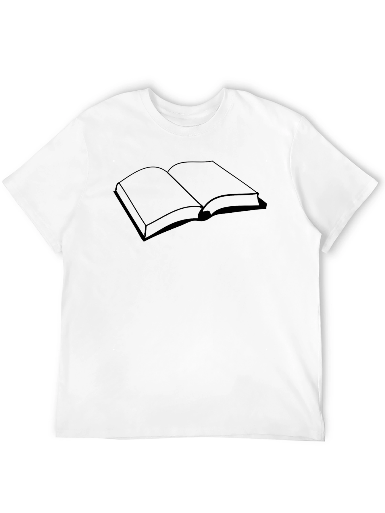 Open Book Graphic Tee - Black Cotton T-Shirt