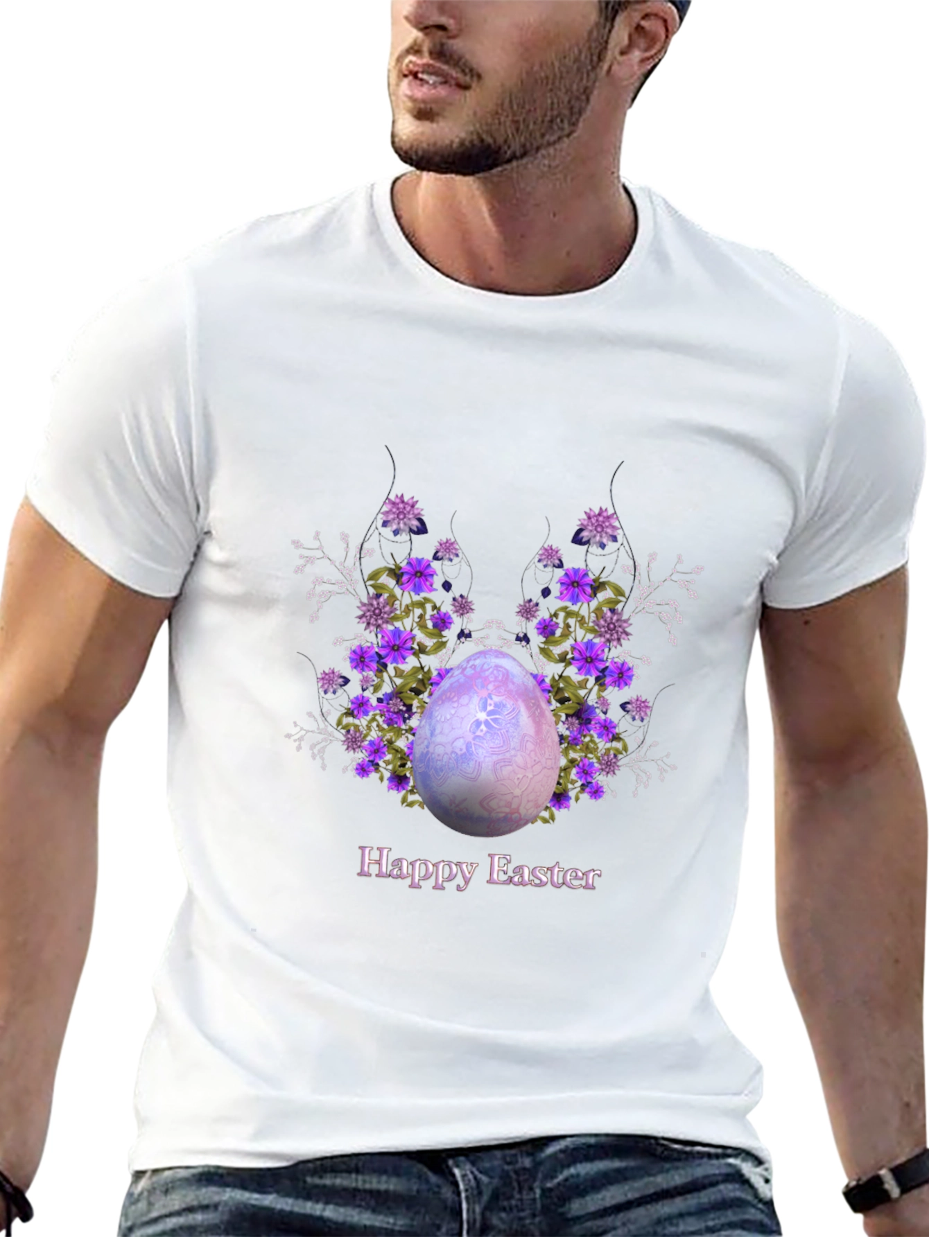 Happy Easter Egg Floral T-Shirt