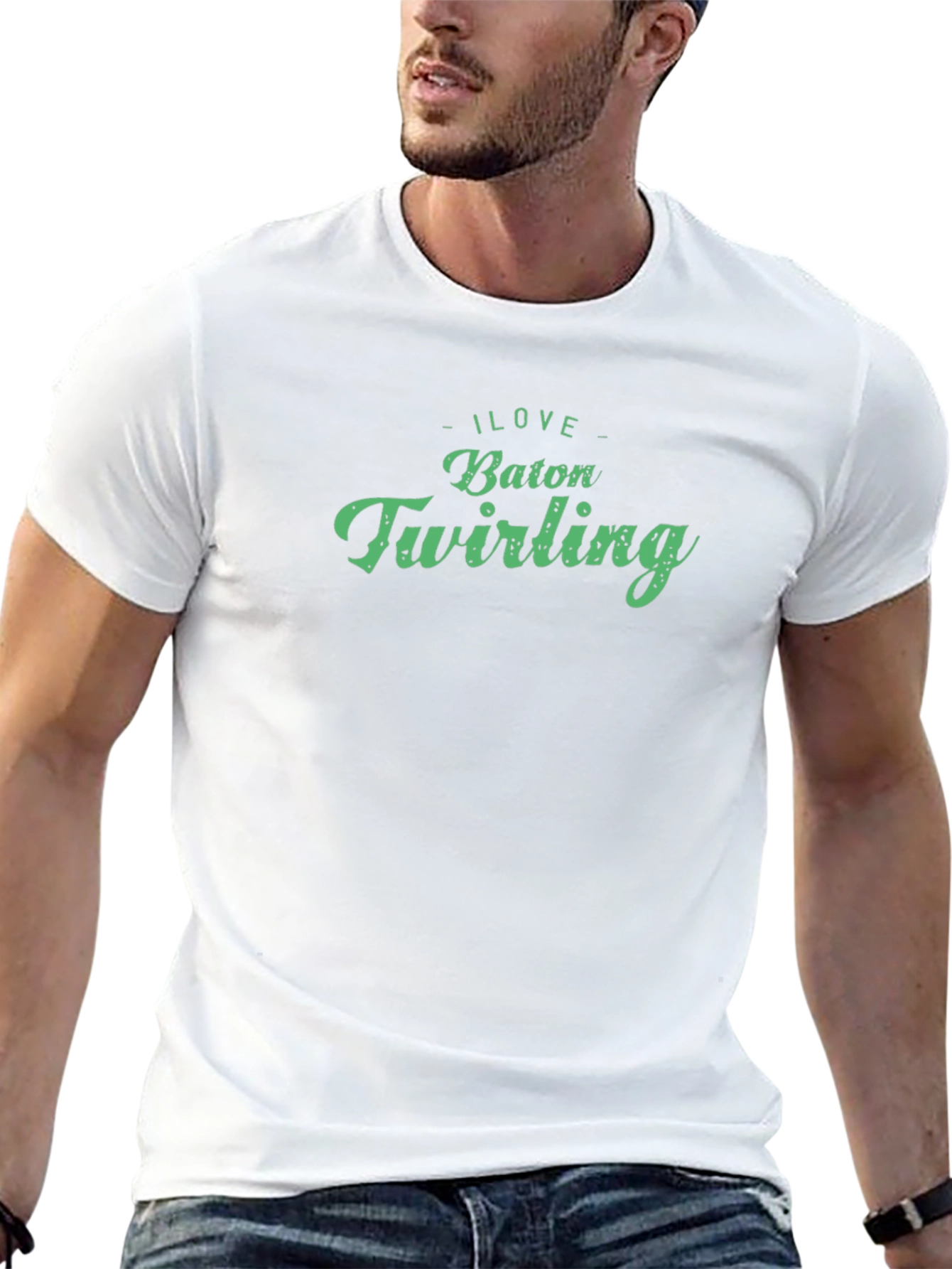 I Love Baton Twirling Graphic T-Shirt