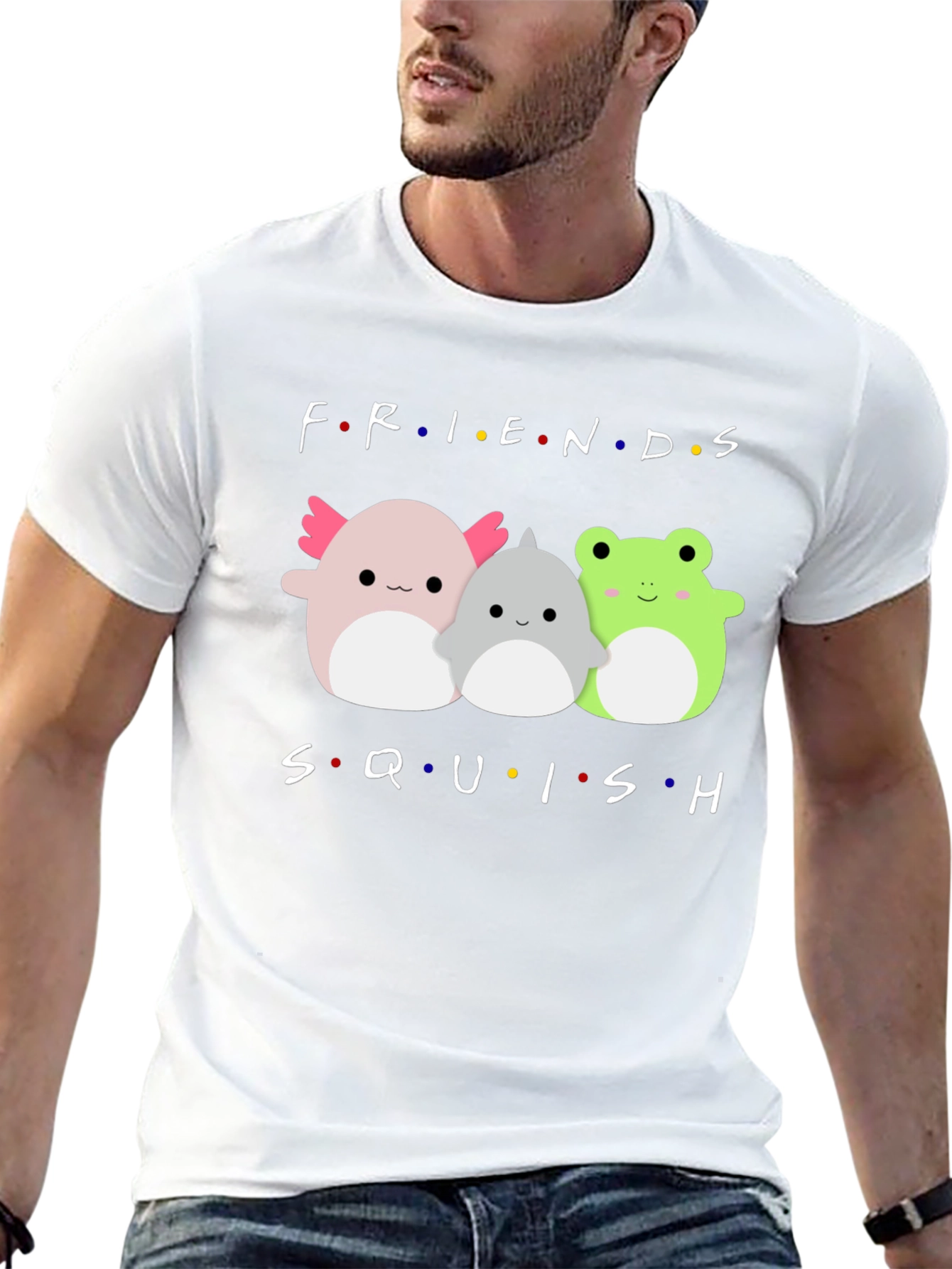 Friends Squish T-Shirt Novelty Graphic Tee