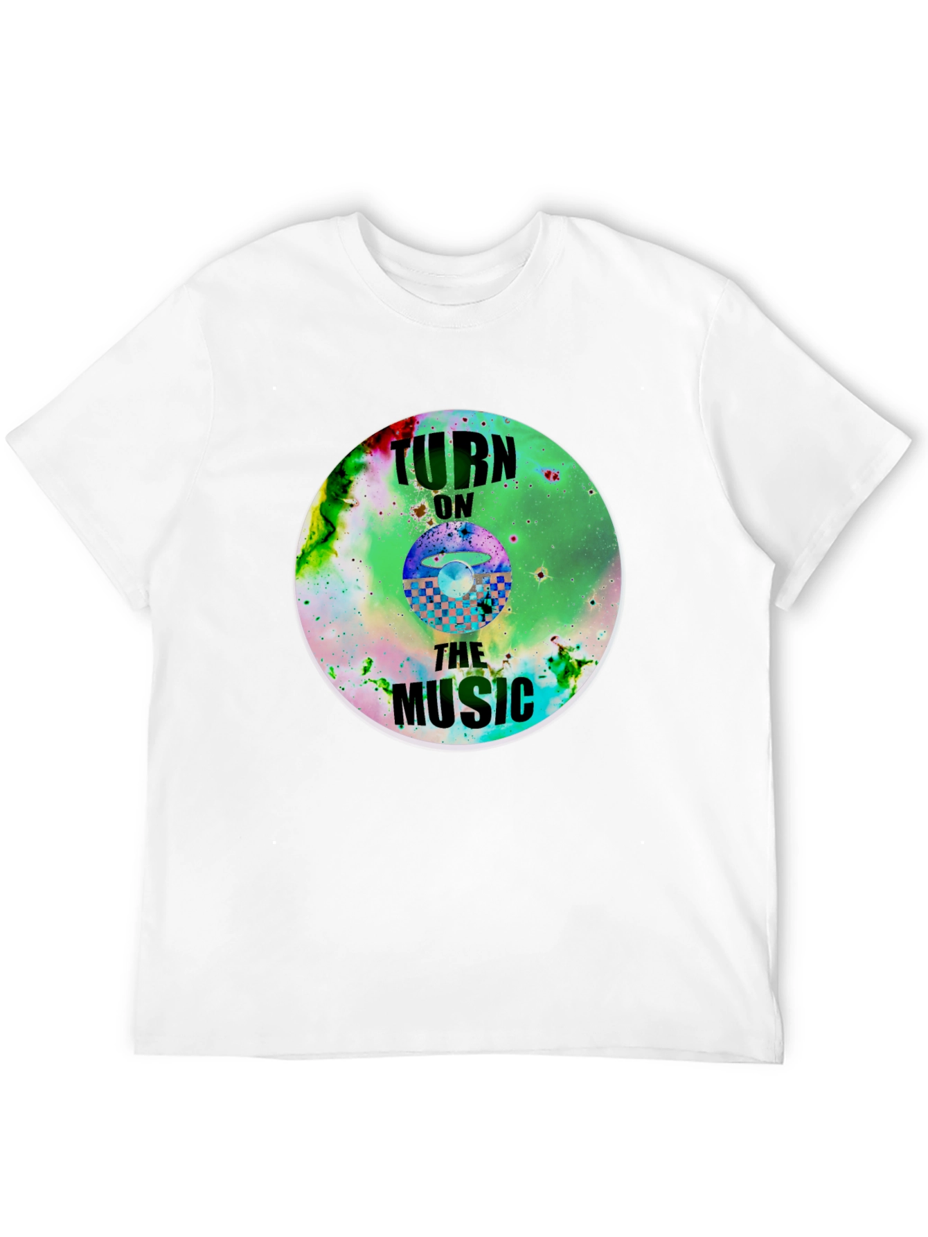 Turn On The Music Graphic T-Shirt
