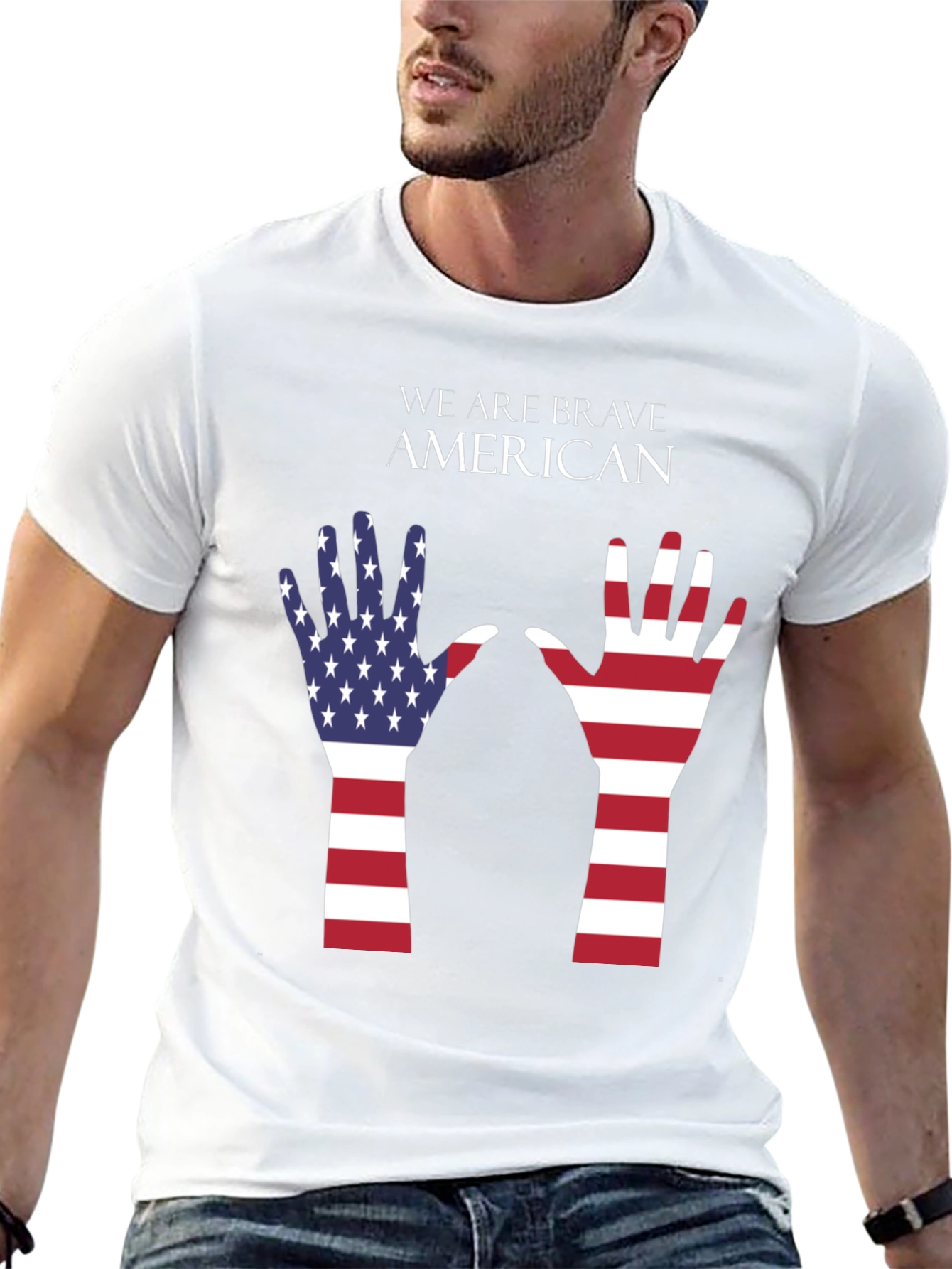 Brave American T-Shirt - Patriotic Design