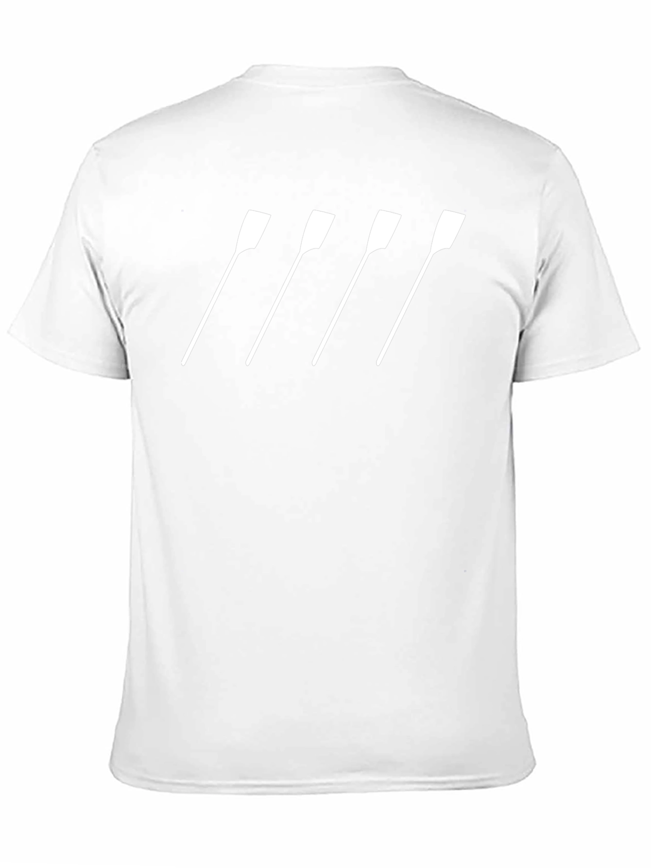 Rowing Oars Graphic Tee - Black Cotton T-Shirt