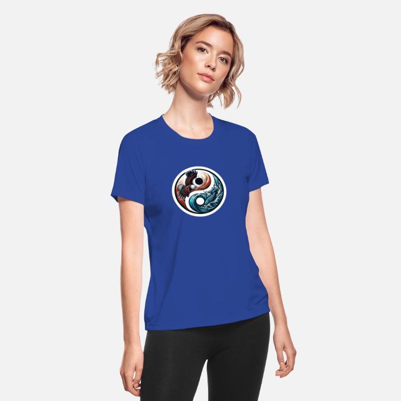Yin Yang Eagle Fish Symbol