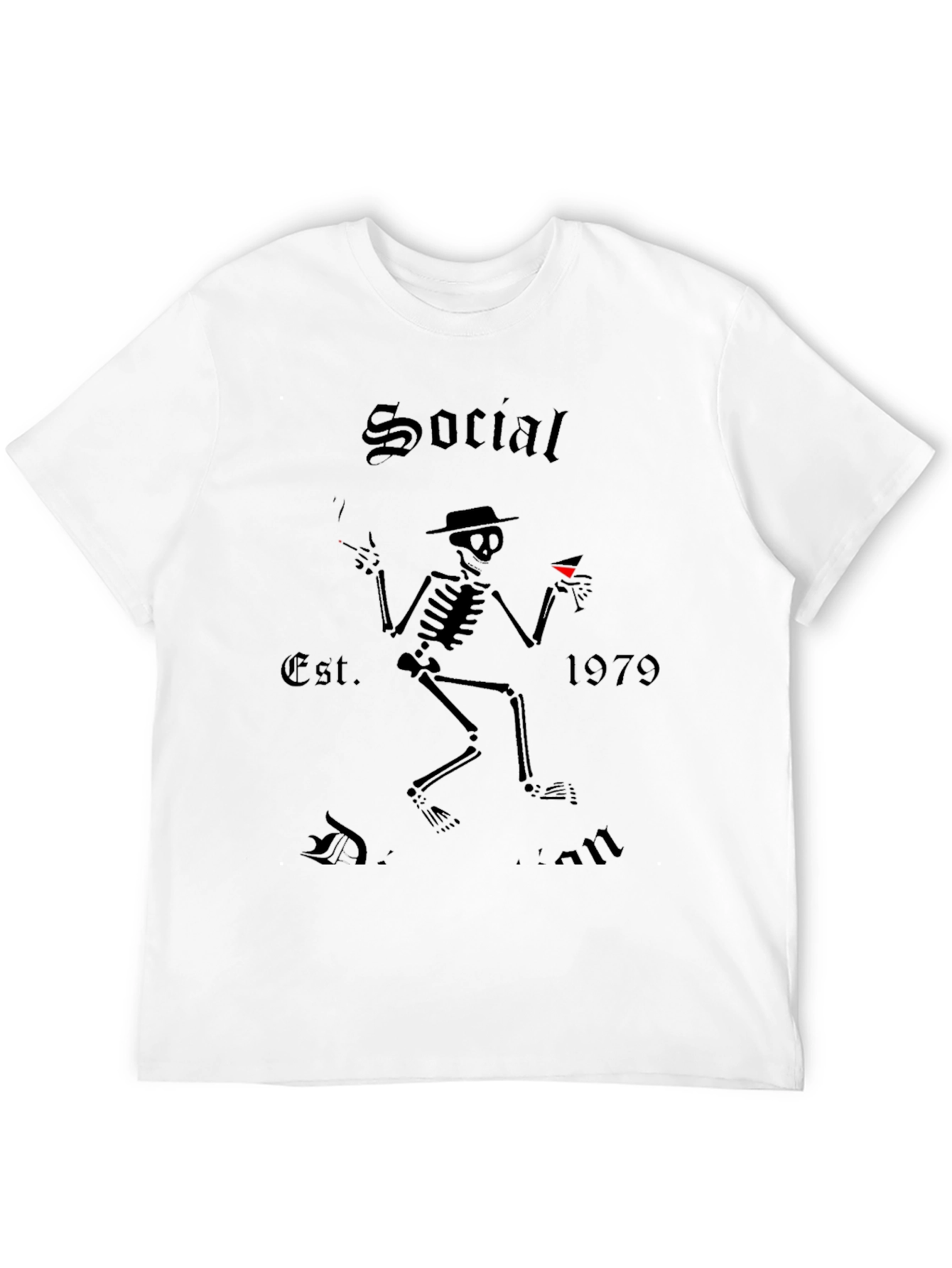 Social Distortion Skeleton Martini Graphic Tee