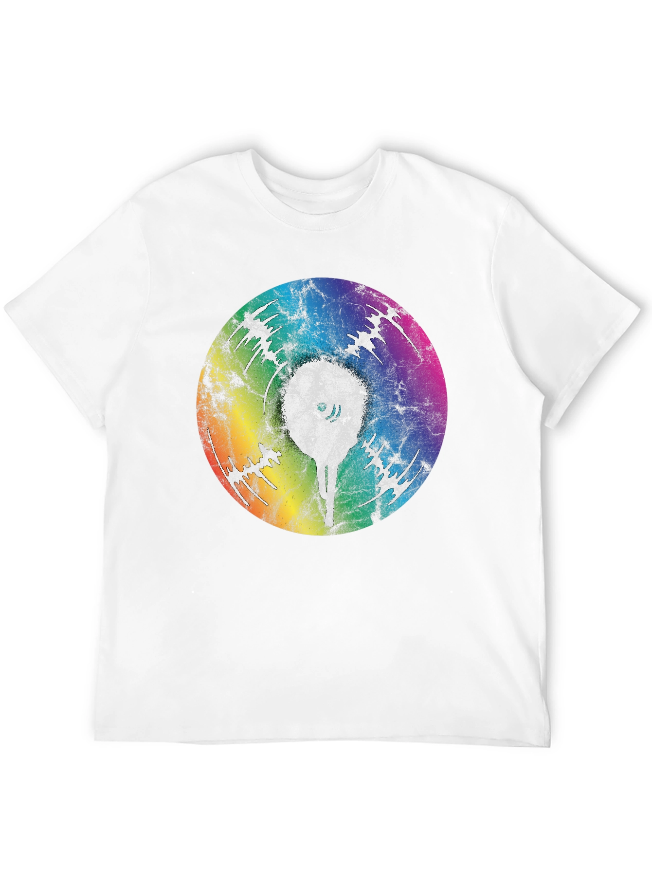 Rainbow Eye Graphic Black T-Shirt
