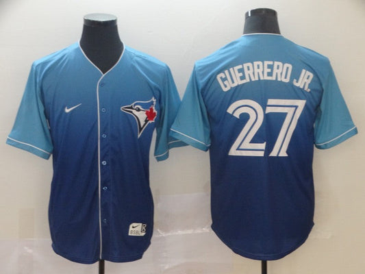 Men's Toronto Blue Jays Vladimir Guerrero Jr. #27 Blue Stitched Jerseys